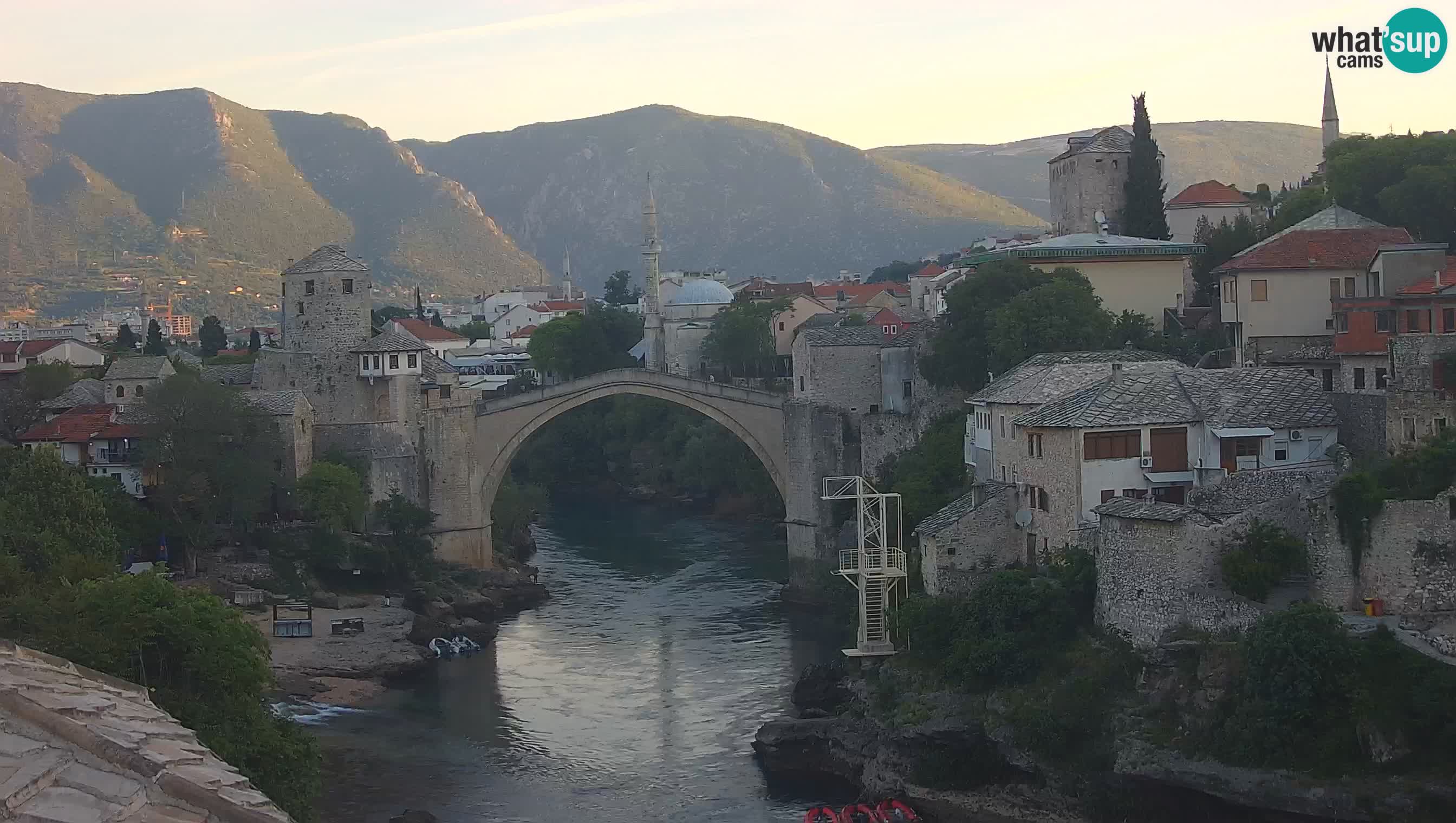 Webcam de Mostar – Le Vieux Pont sur la rivière Neretva