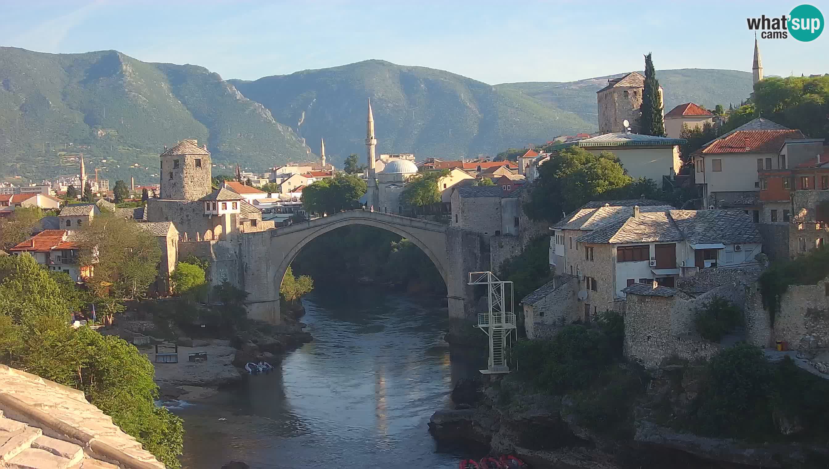 Cámara web de Mostar – El Viejo Puente sobre el río Neretva