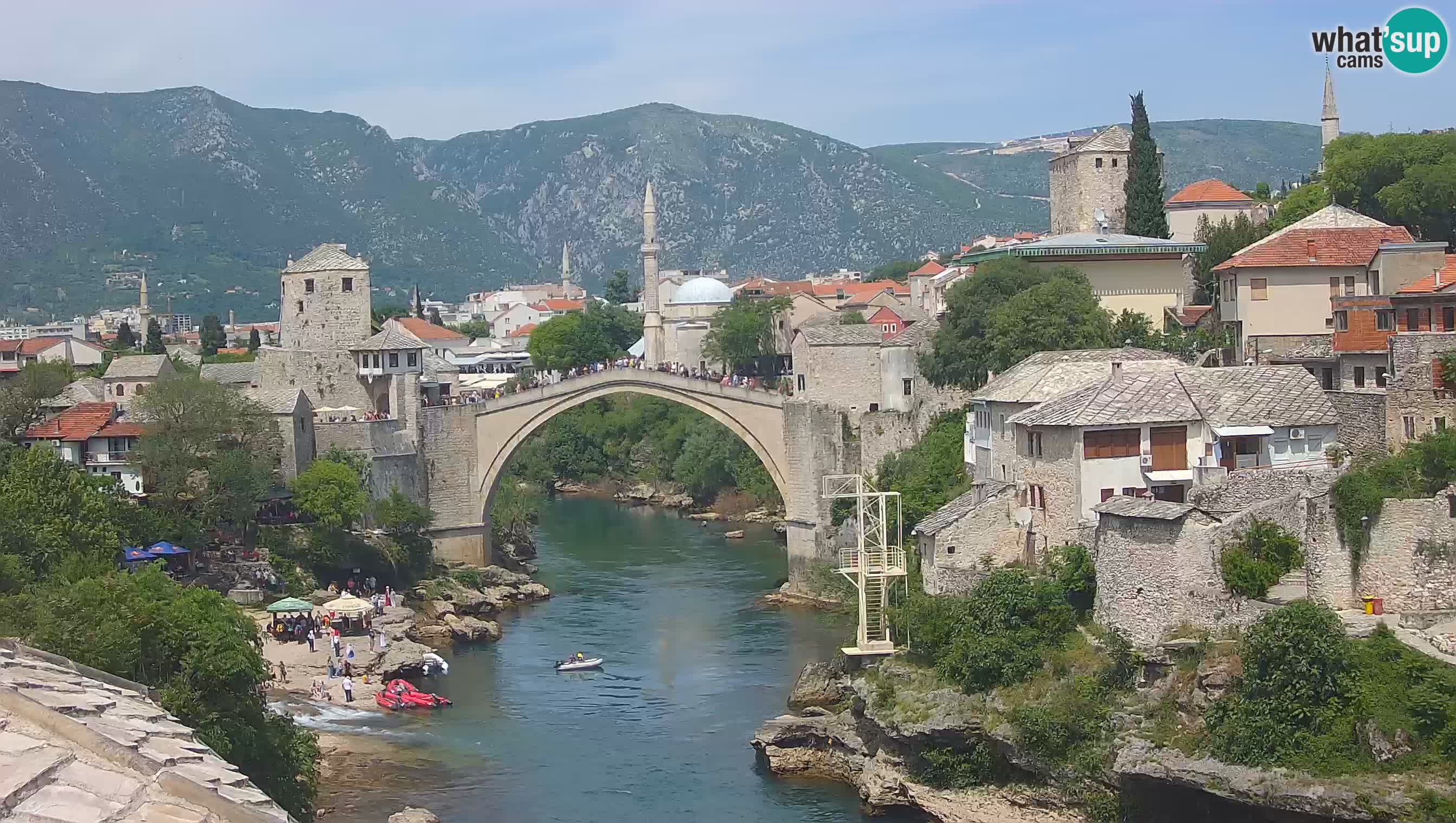 Webcam de Mostar – Le Vieux Pont sur la rivière Neretva
