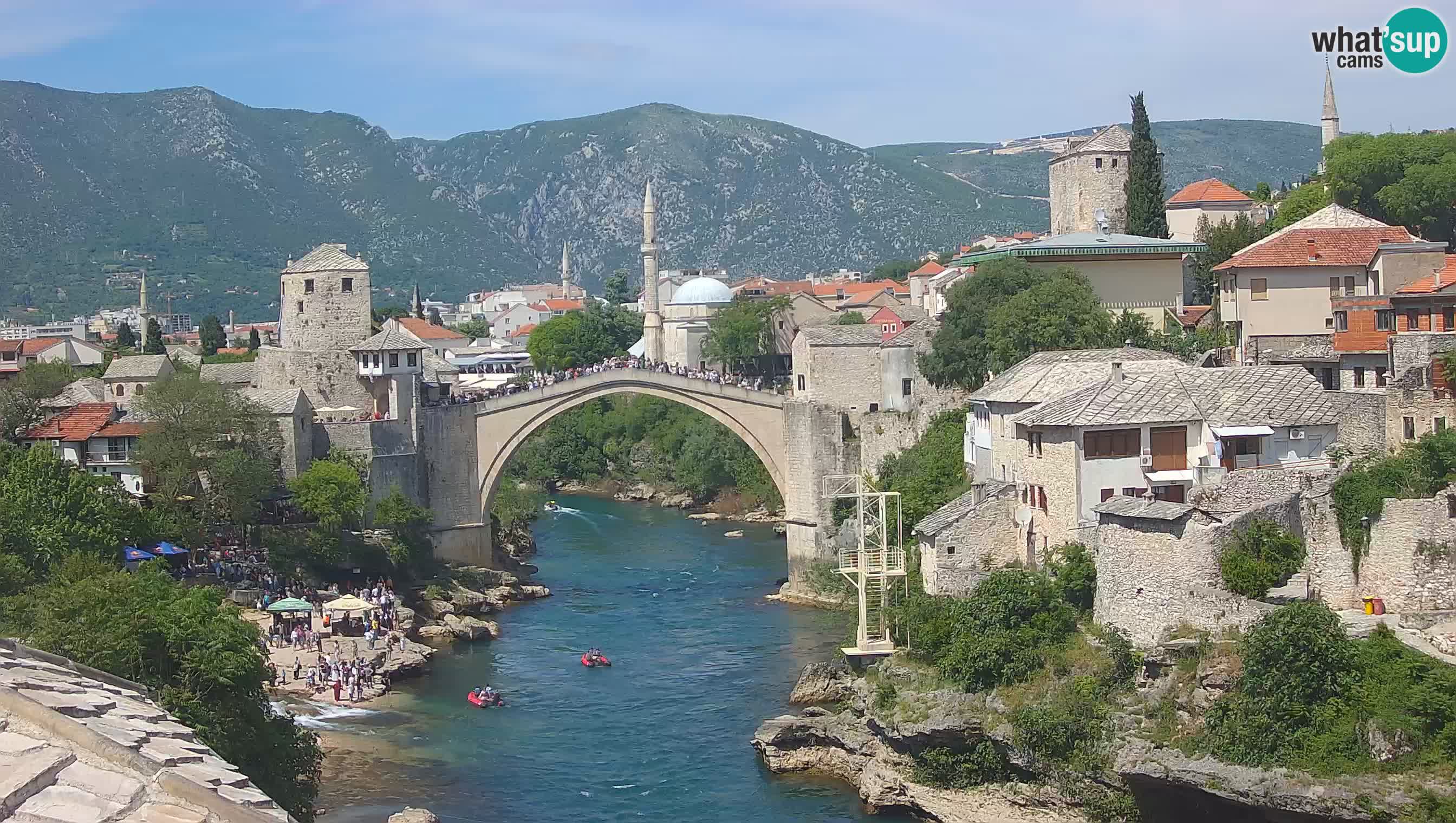 Webcam de Mostar – Le Vieux Pont sur la rivière Neretva