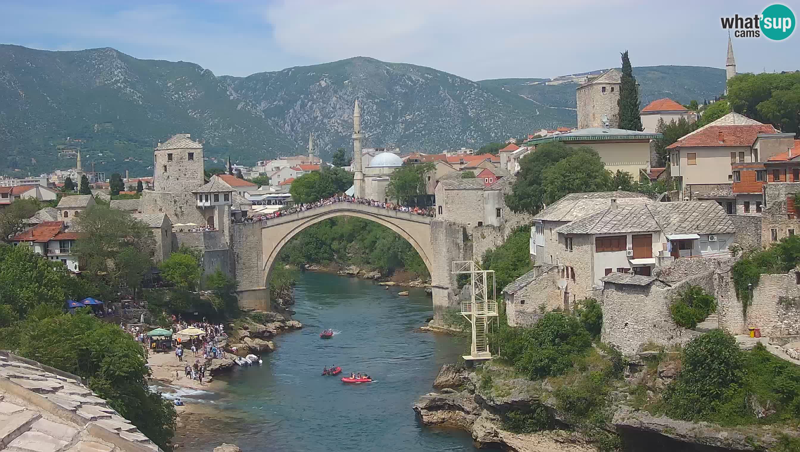 Webcam de Mostar – Le Vieux Pont sur la rivière Neretva