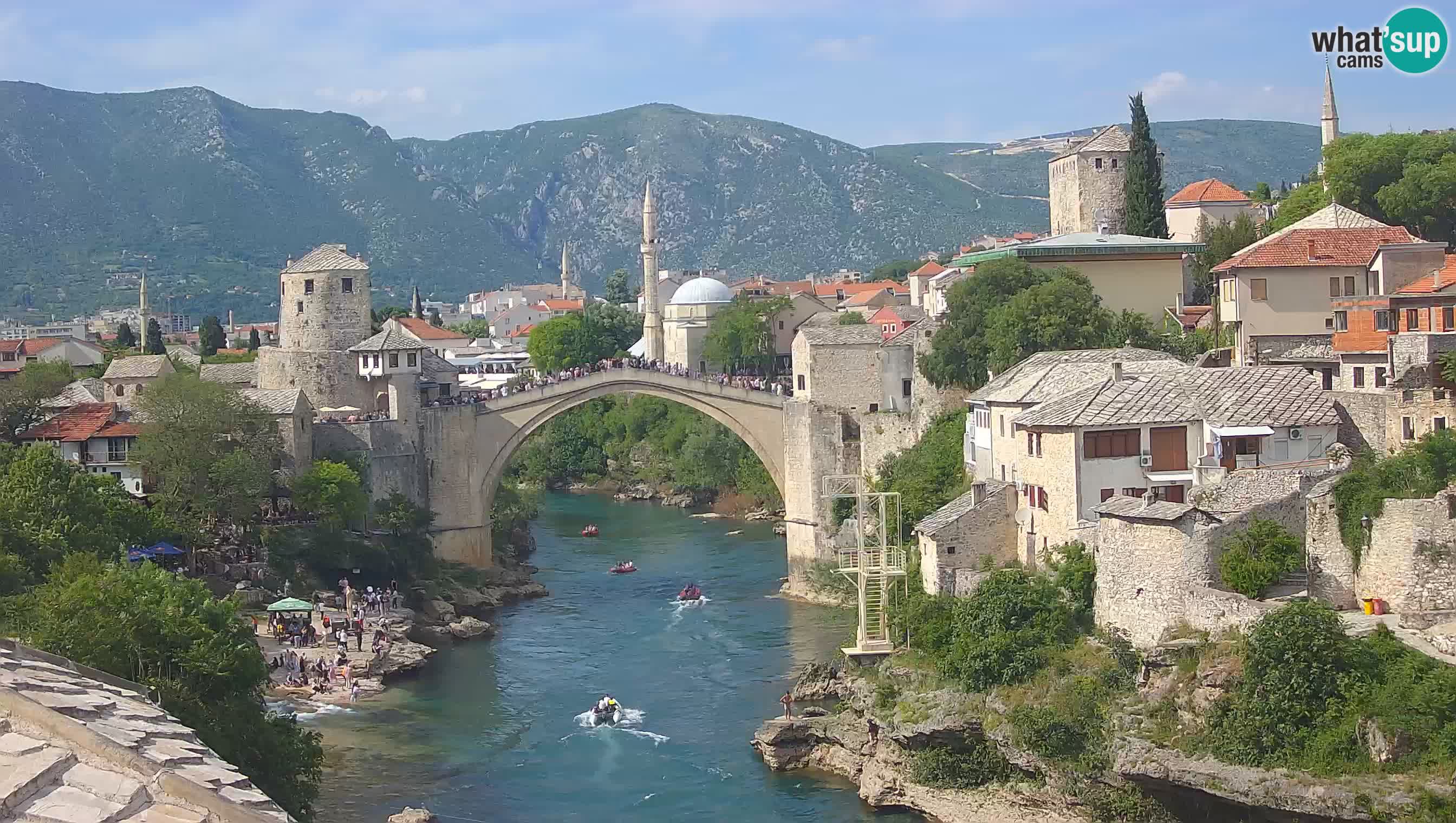 Cámara web de Mostar – El Viejo Puente sobre el río Neretva
