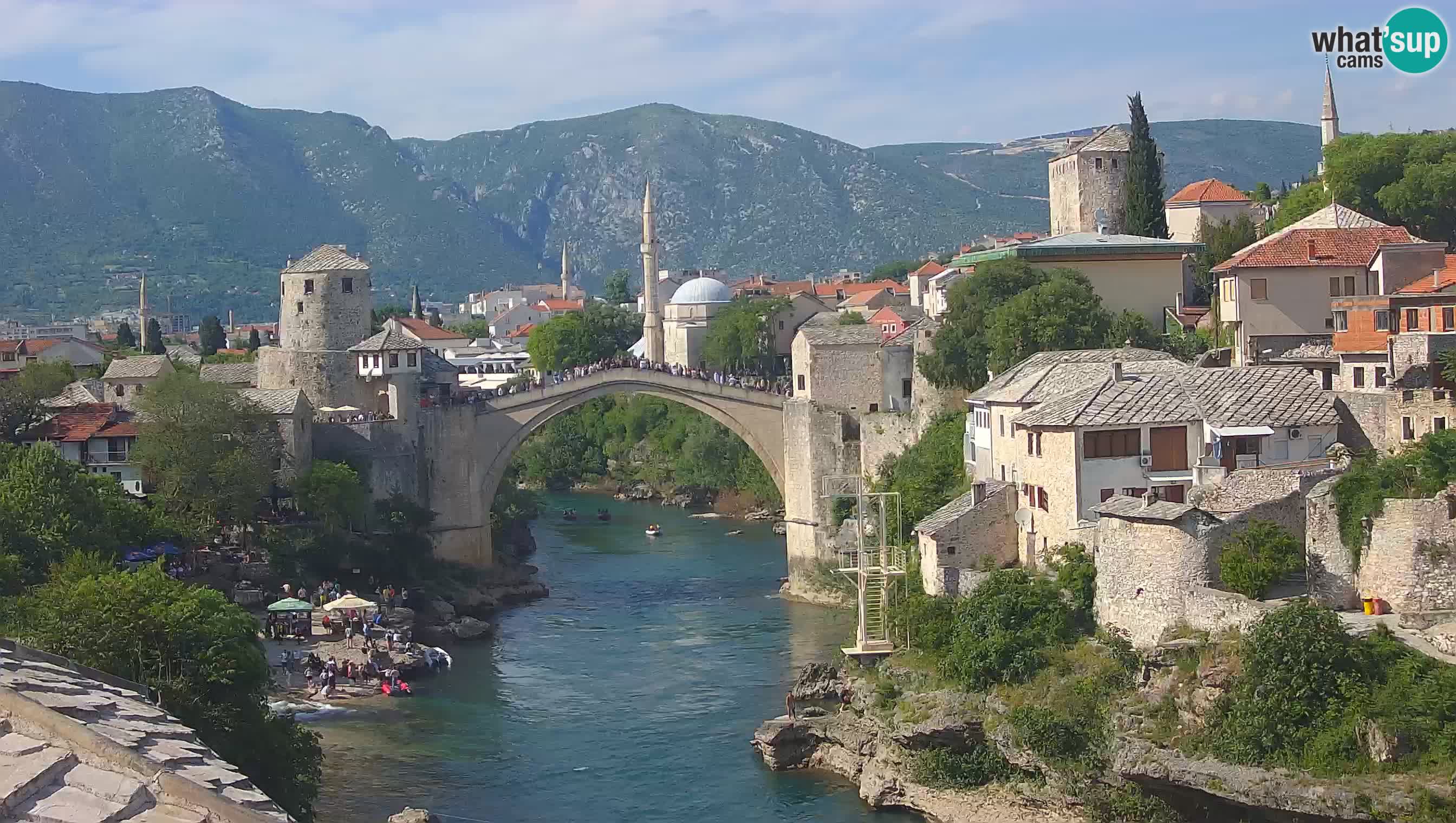 Cámara web de Mostar – El Viejo Puente sobre el río Neretva