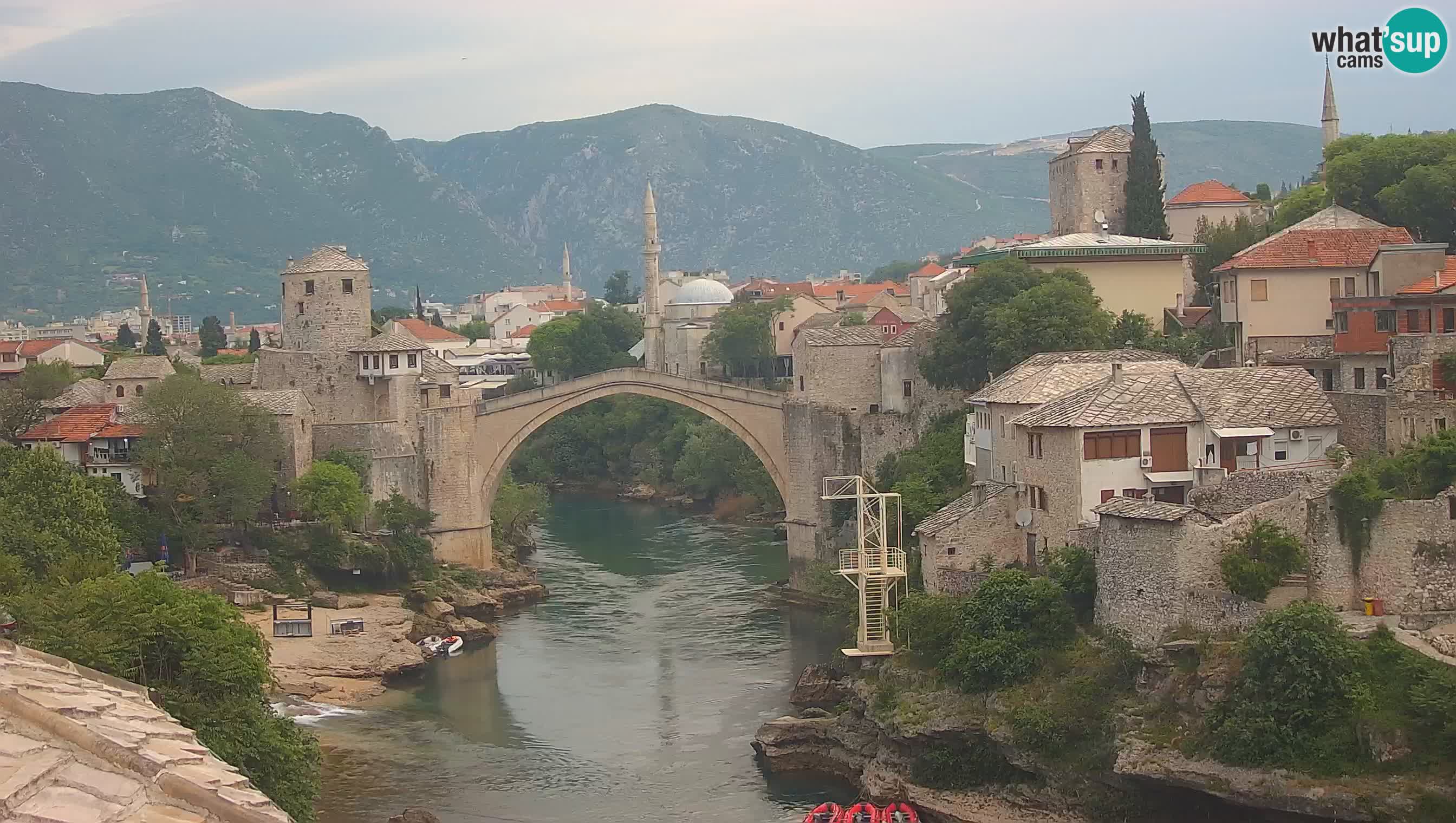 Cámara web de Mostar – El Viejo Puente sobre el río Neretva