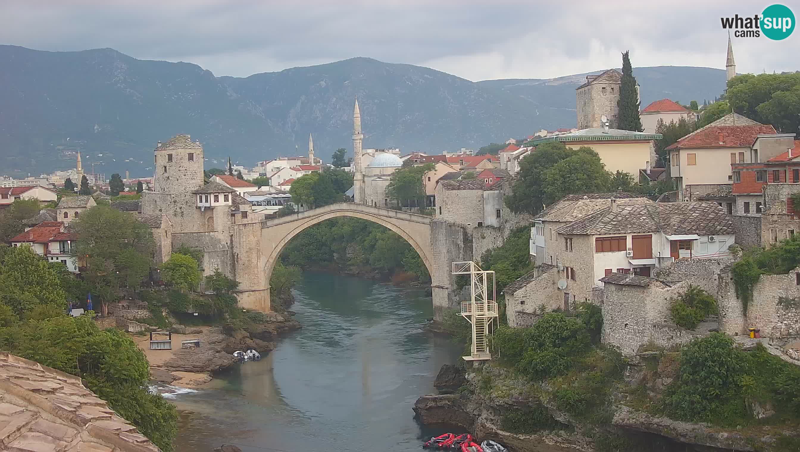 Cámara web de Mostar – El Viejo Puente sobre el río Neretva