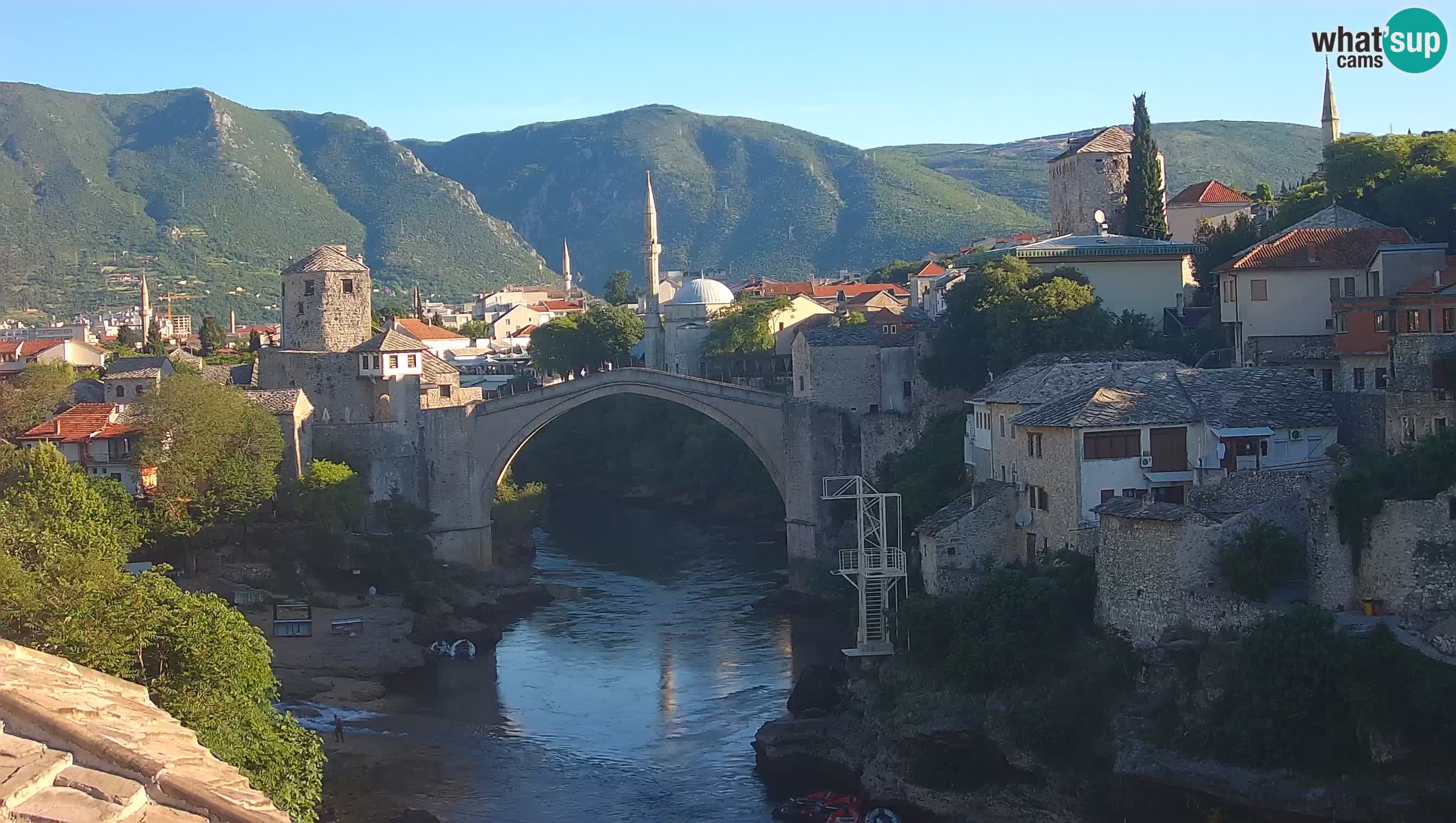Webcam de Mostar – Le Vieux Pont sur la rivière Neretva