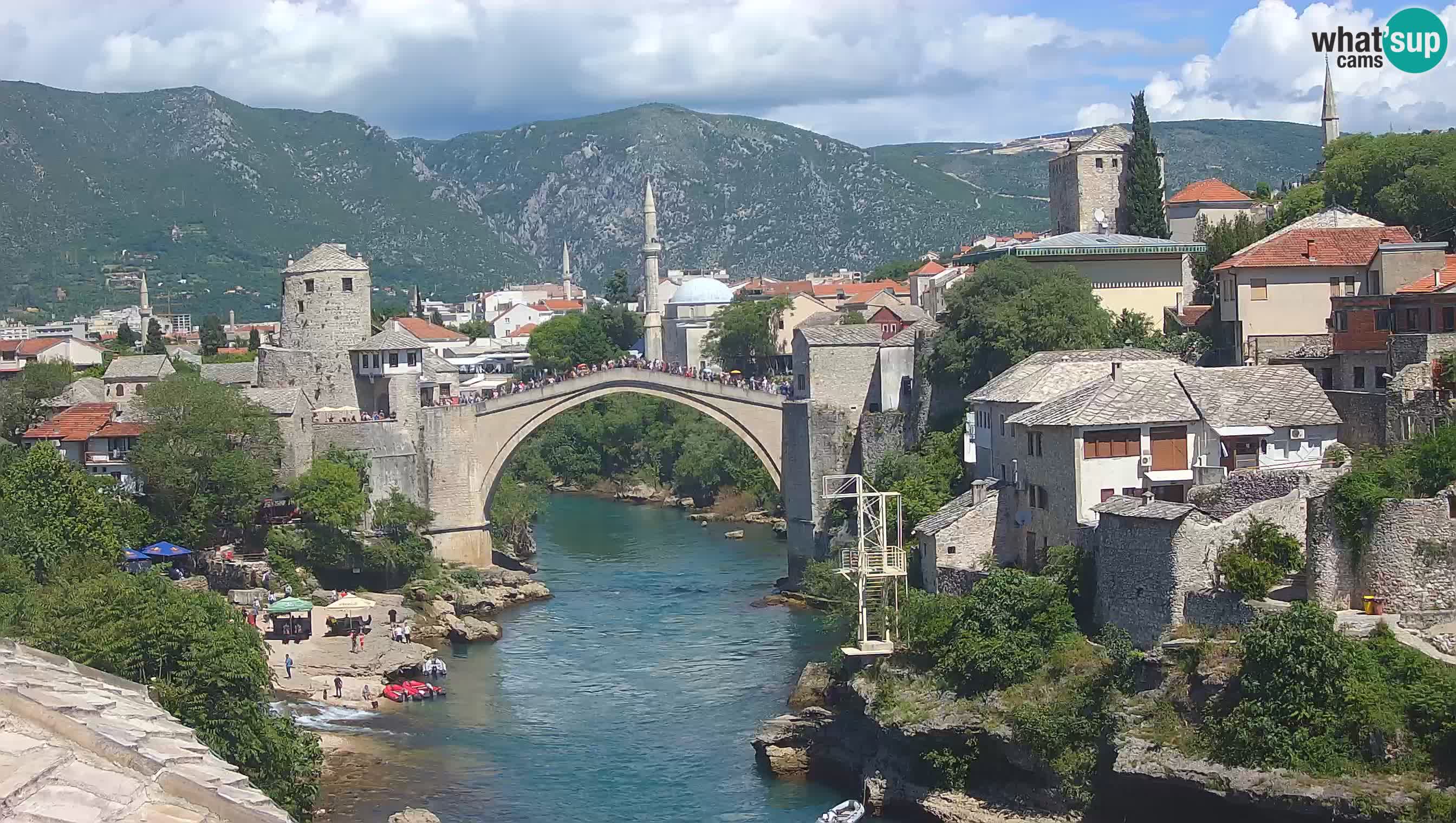 Webcam de Mostar – Le Vieux Pont sur la rivière Neretva