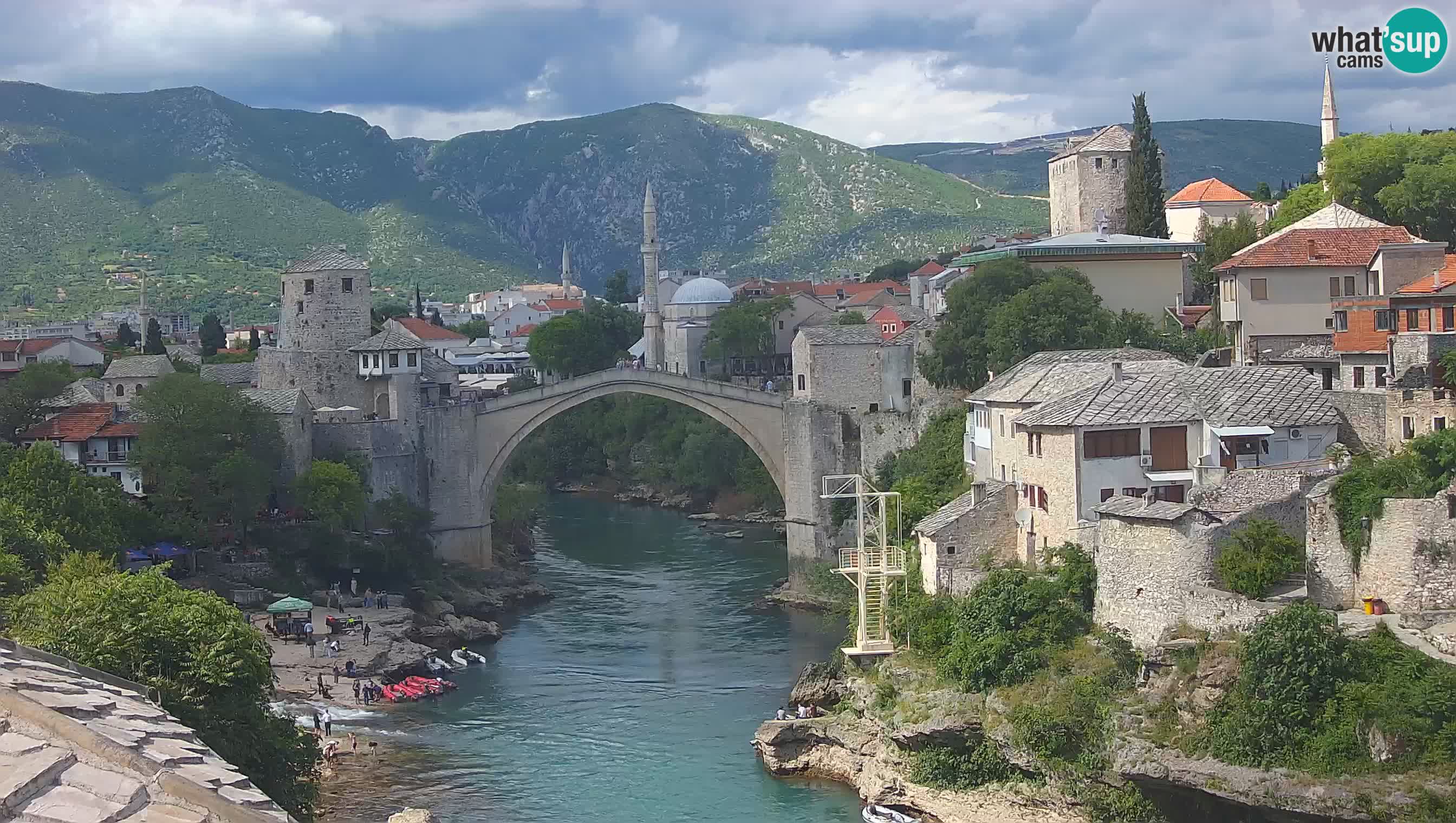 Webcam de Mostar – Le Vieux Pont sur la rivière Neretva