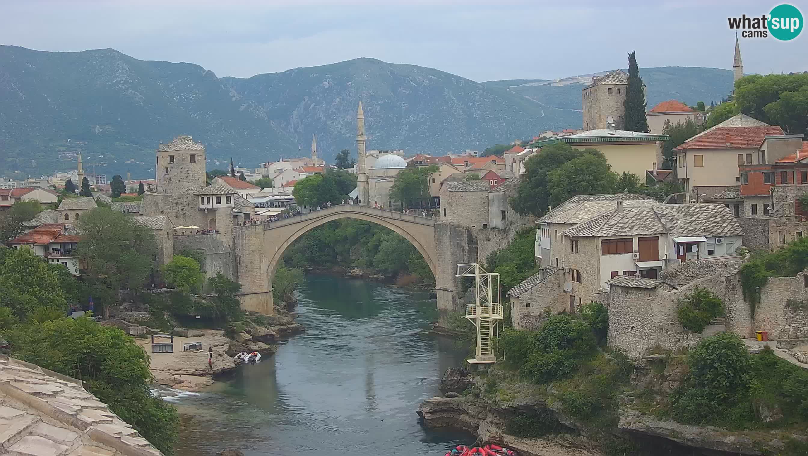 Cámara web de Mostar – El Viejo Puente sobre el río Neretva