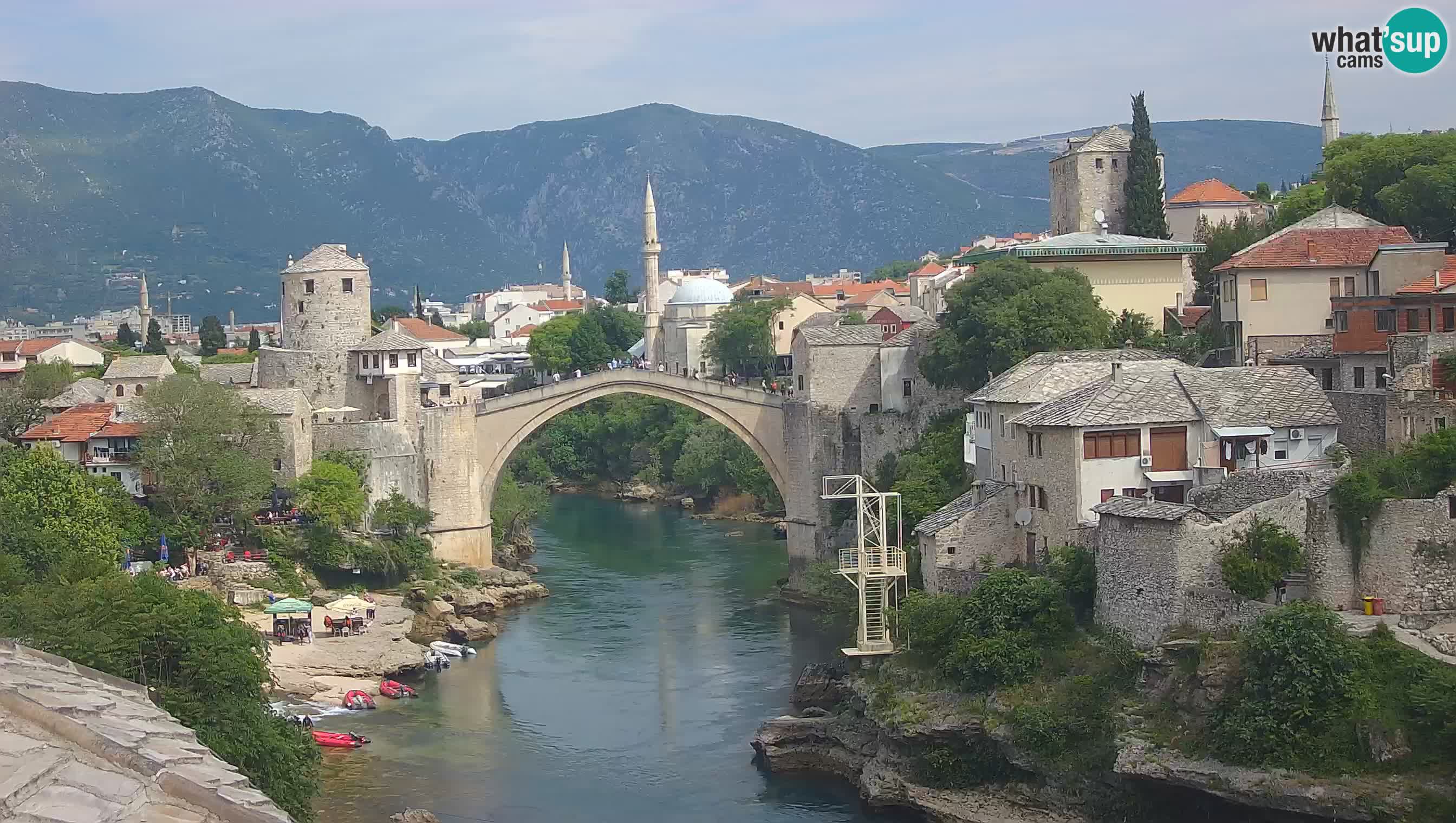 Webcam de Mostar – Le Vieux Pont sur la rivière Neretva