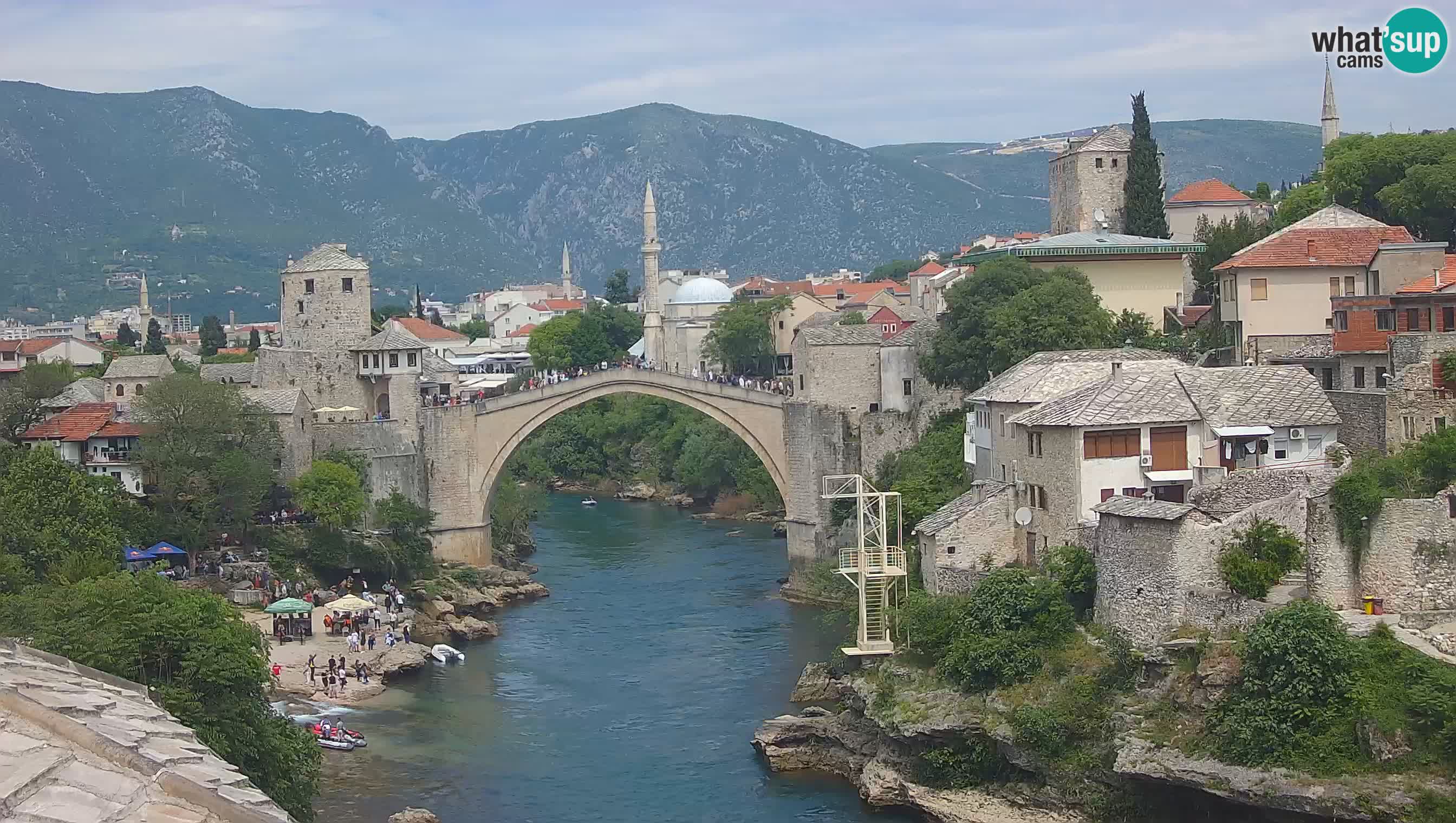 Cámara web de Mostar – El Viejo Puente sobre el río Neretva