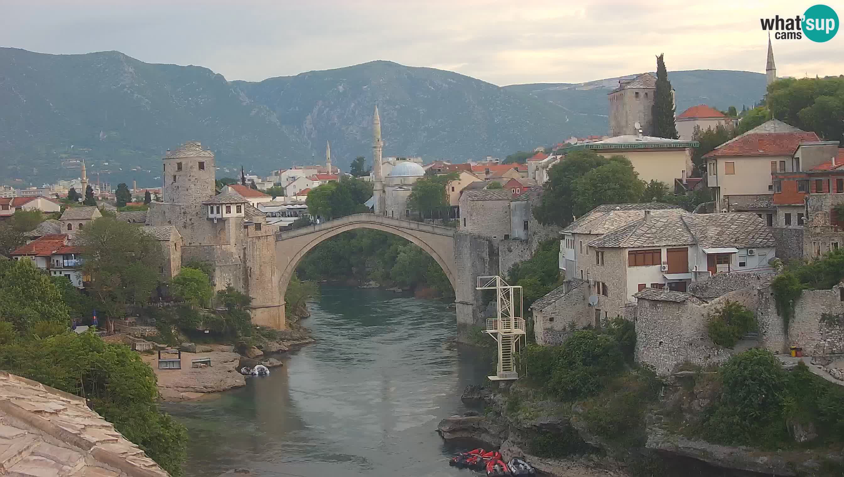 Webcam de Mostar – Le Vieux Pont sur la rivière Neretva