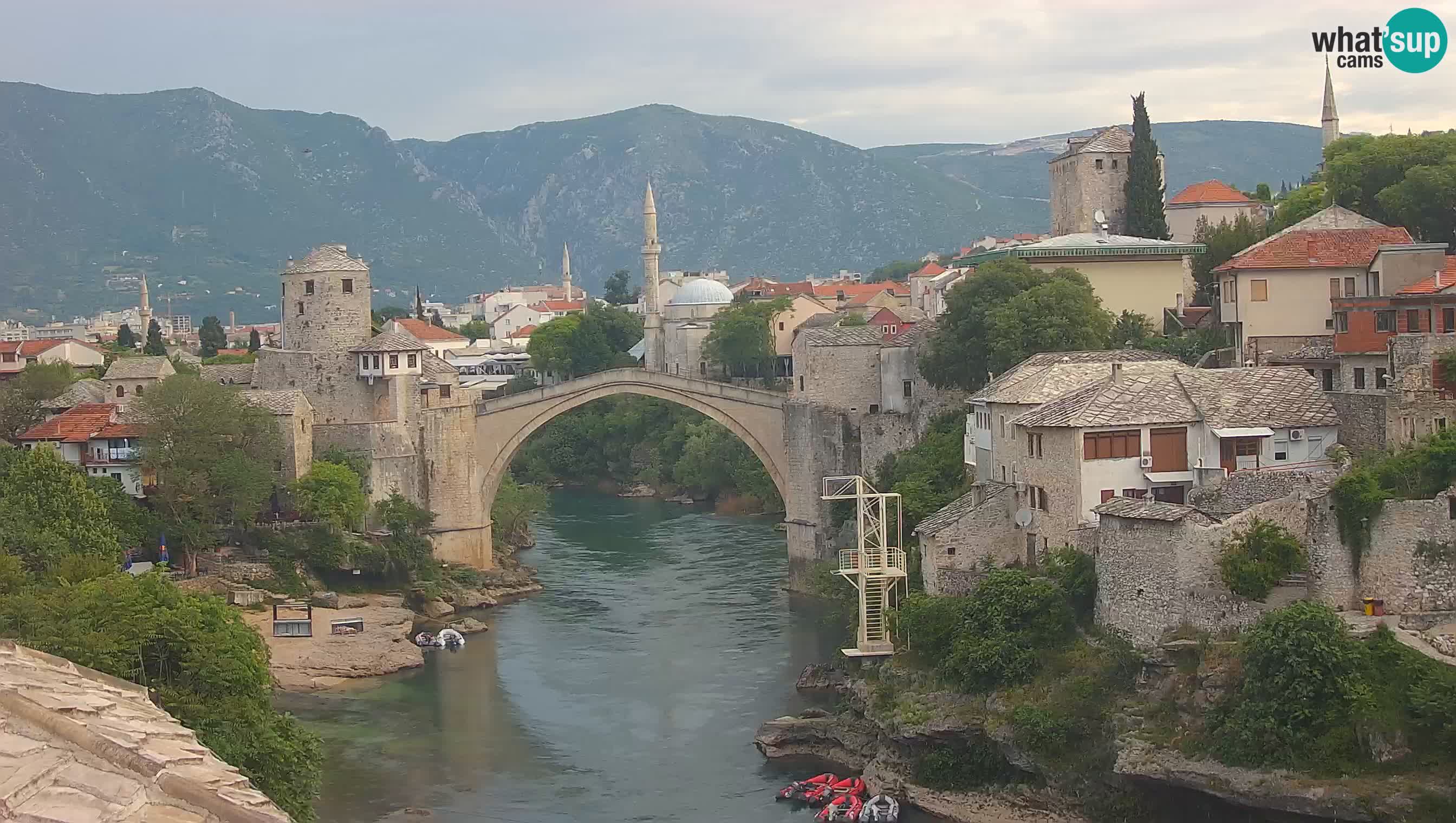 Cámara web de Mostar – El Viejo Puente sobre el río Neretva