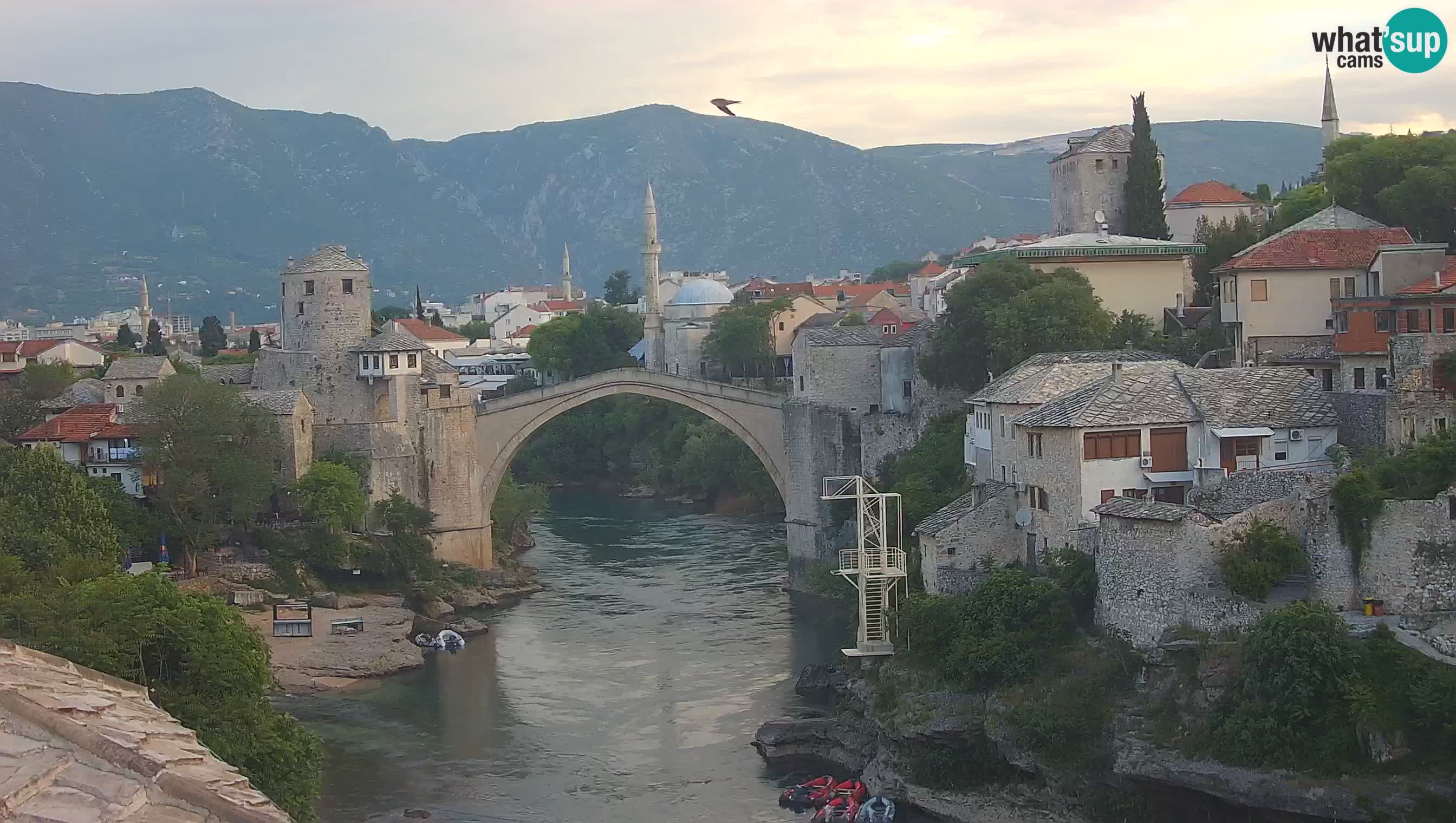Cámara web de Mostar – El Viejo Puente sobre el río Neretva