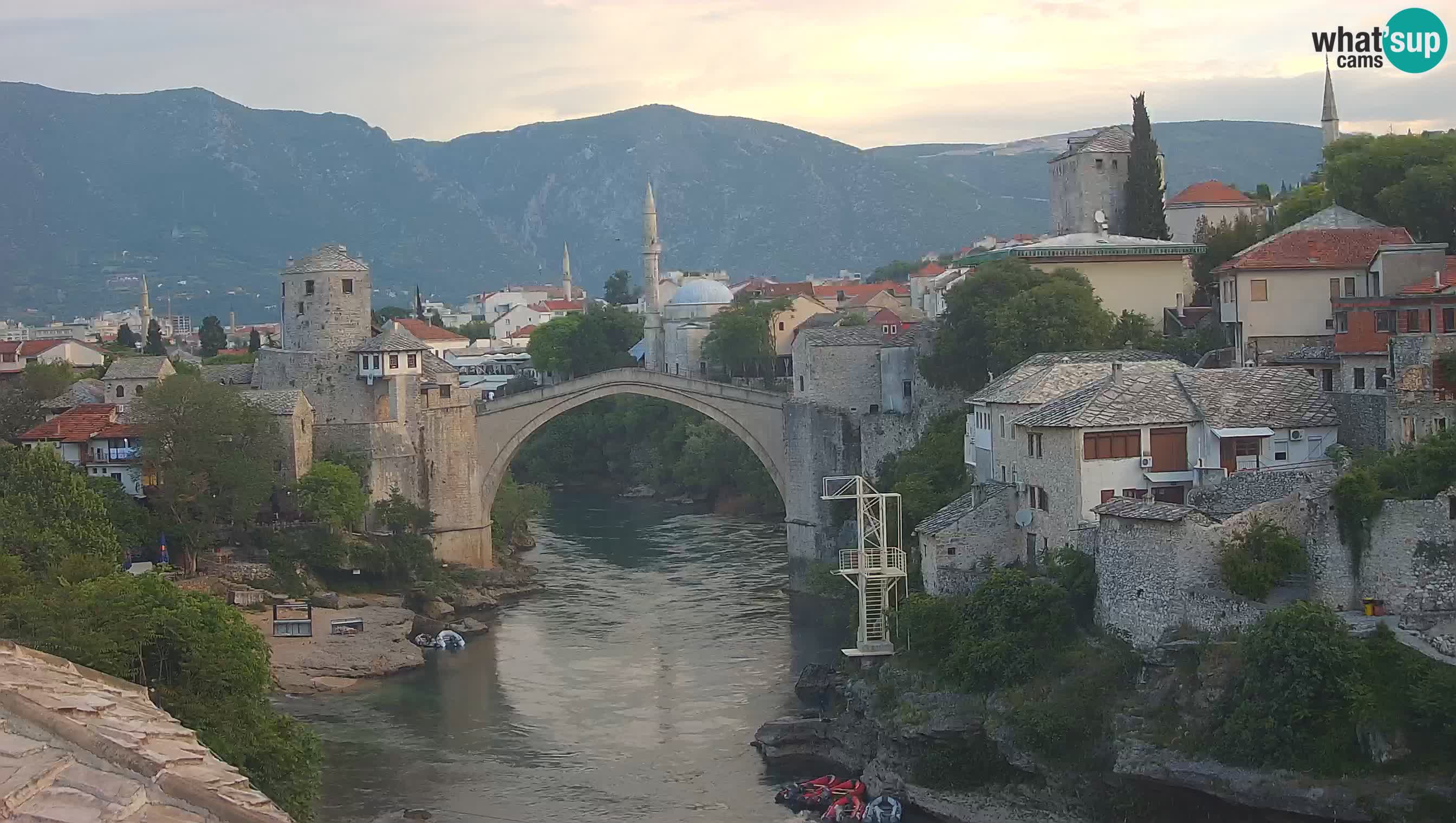 Cámara web de Mostar – El Viejo Puente sobre el río Neretva