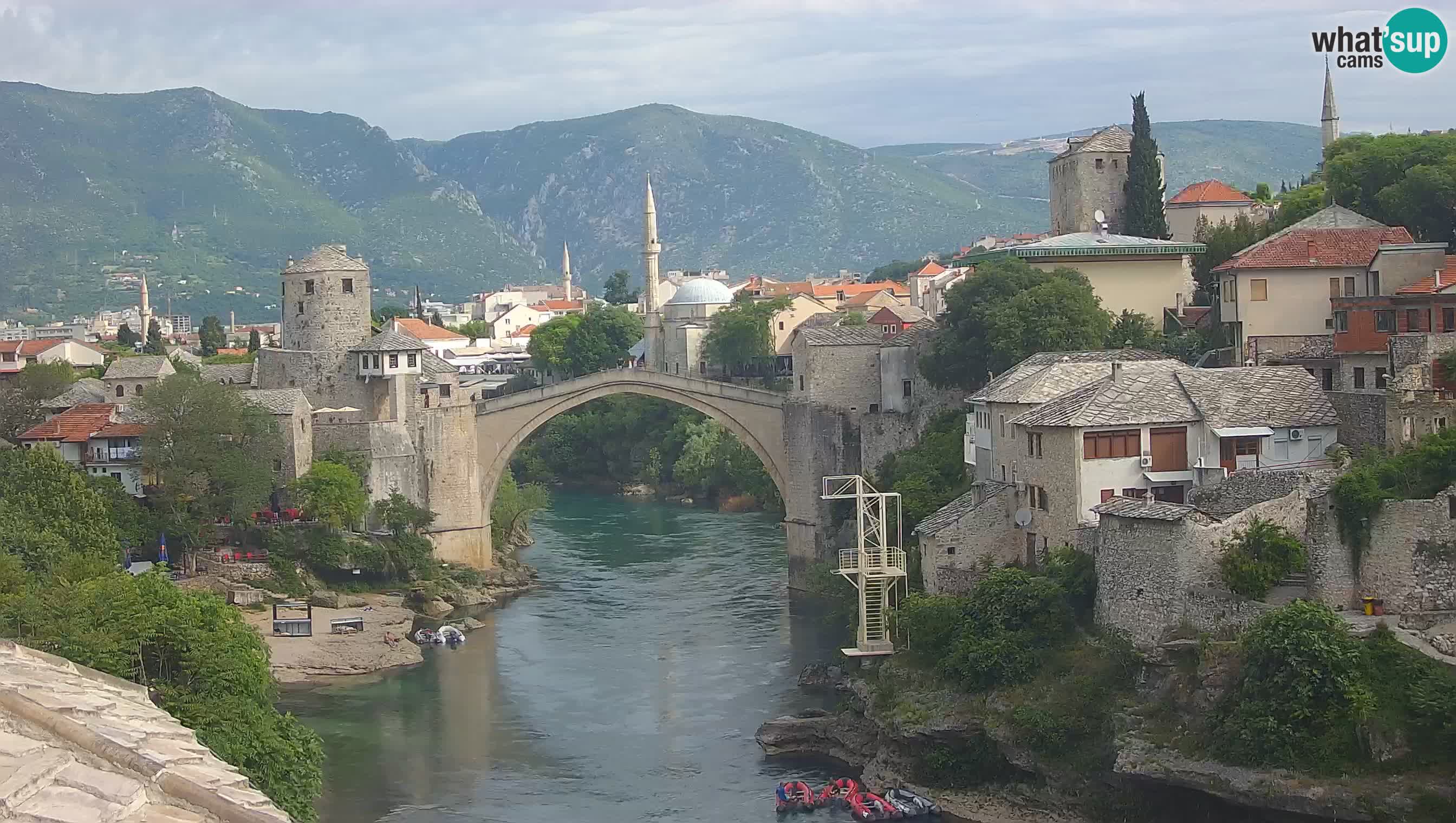 Webcam de Mostar – Le Vieux Pont sur la rivière Neretva