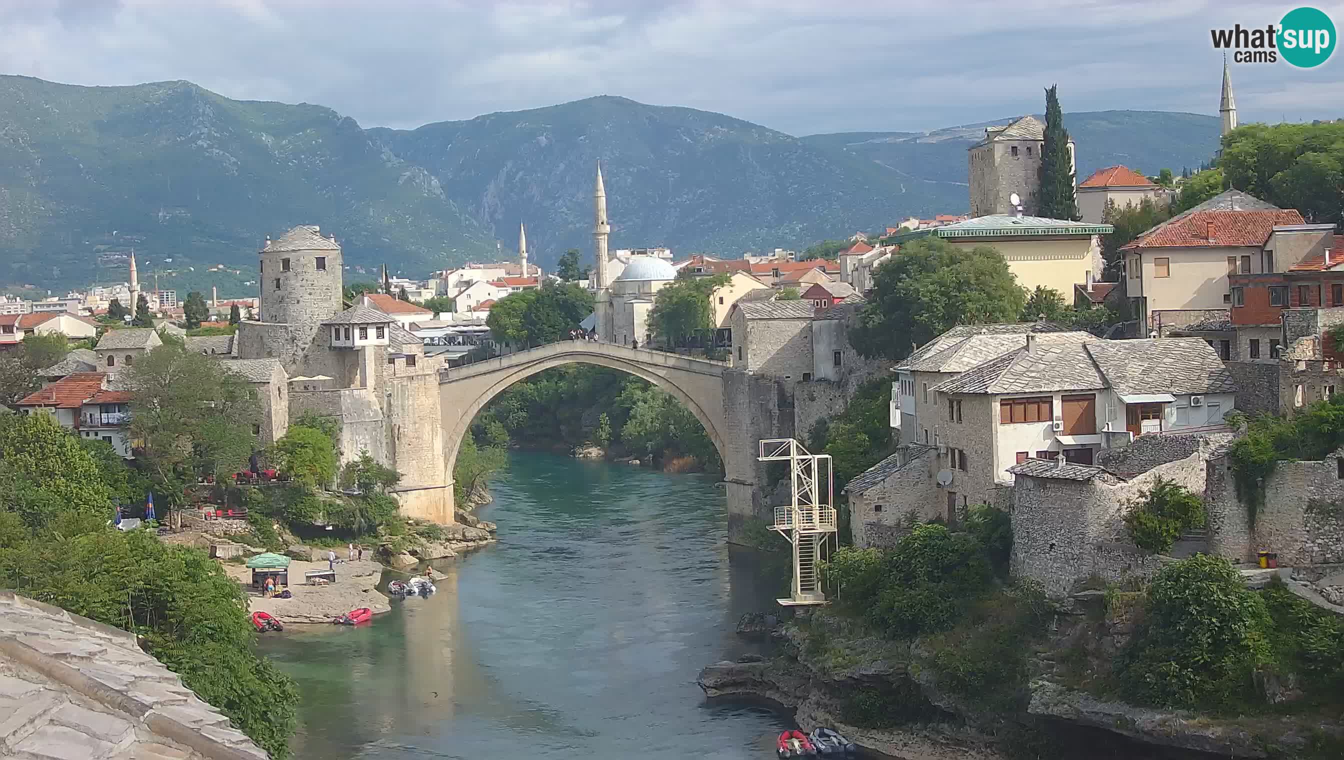 Webcam de Mostar – Le Vieux Pont sur la rivière Neretva