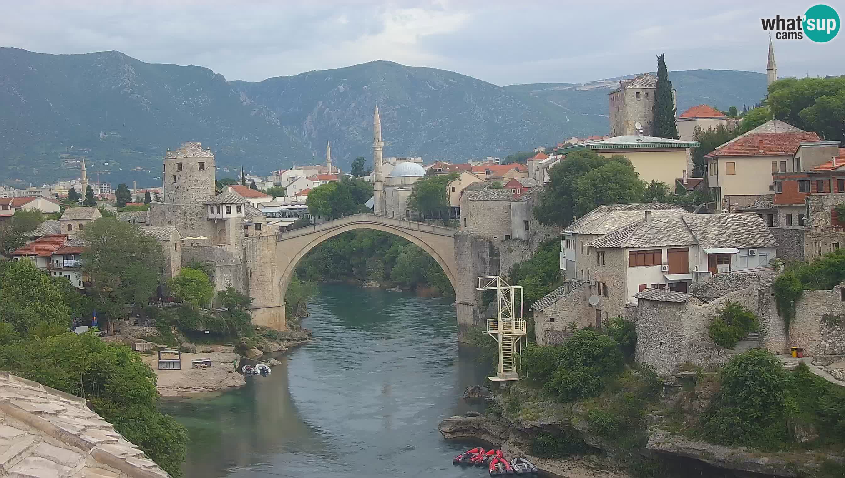 Webcam de Mostar – Le Vieux Pont sur la rivière Neretva
