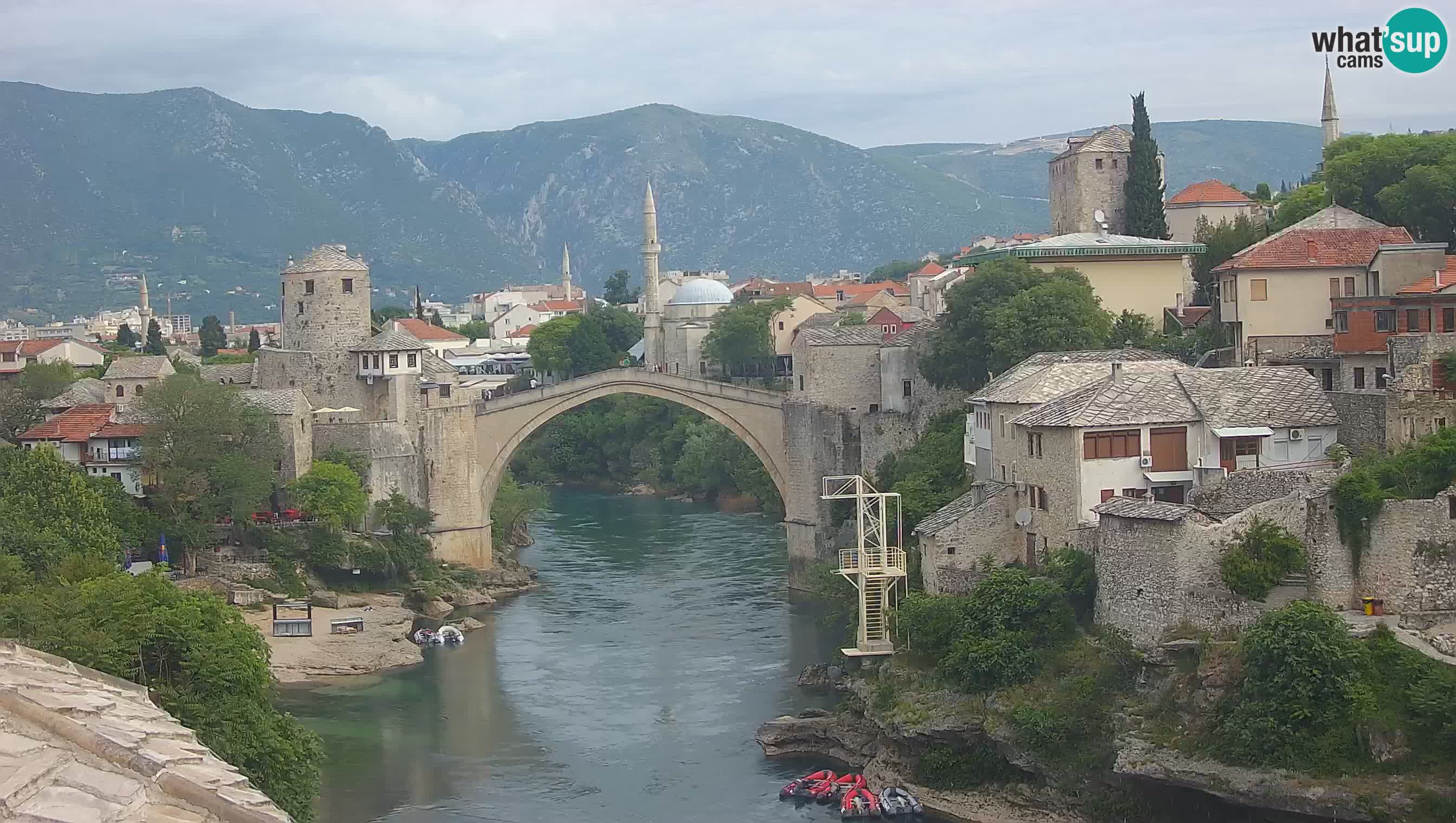Webcam de Mostar – Le Vieux Pont sur la rivière Neretva