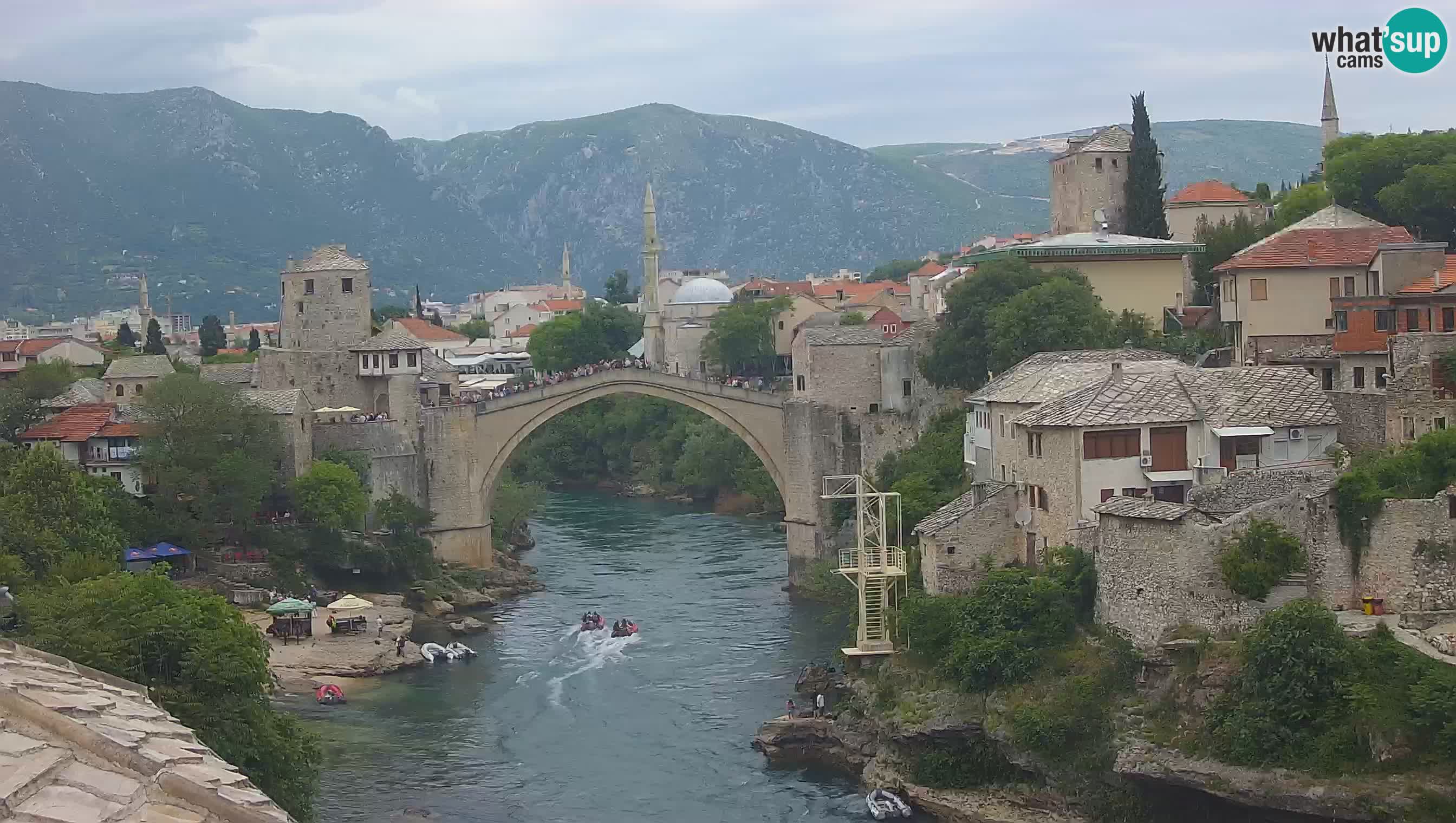 Webcam de Mostar – Le Vieux Pont sur la rivière Neretva