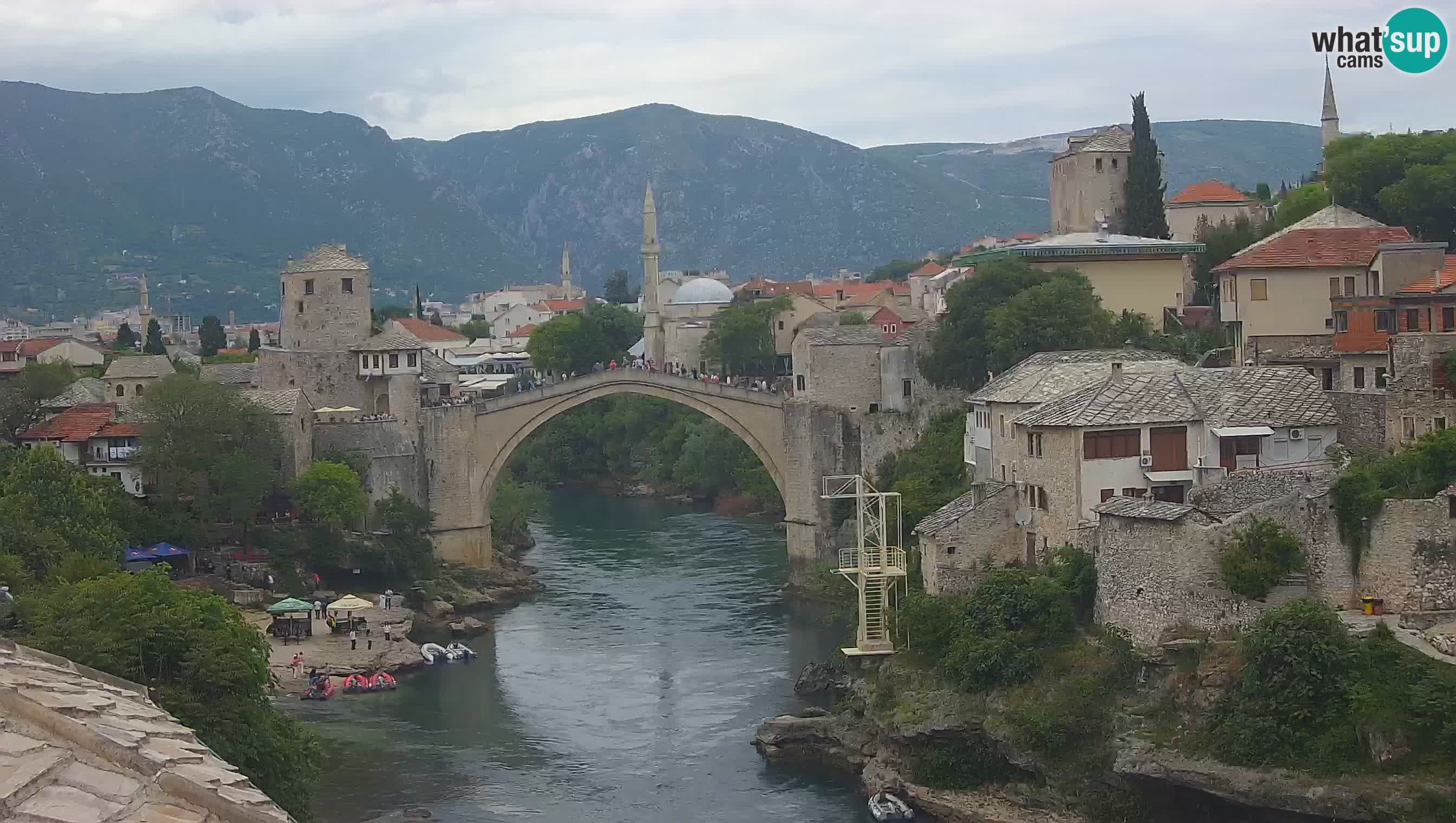 Webcam de Mostar – Le Vieux Pont sur la rivière Neretva