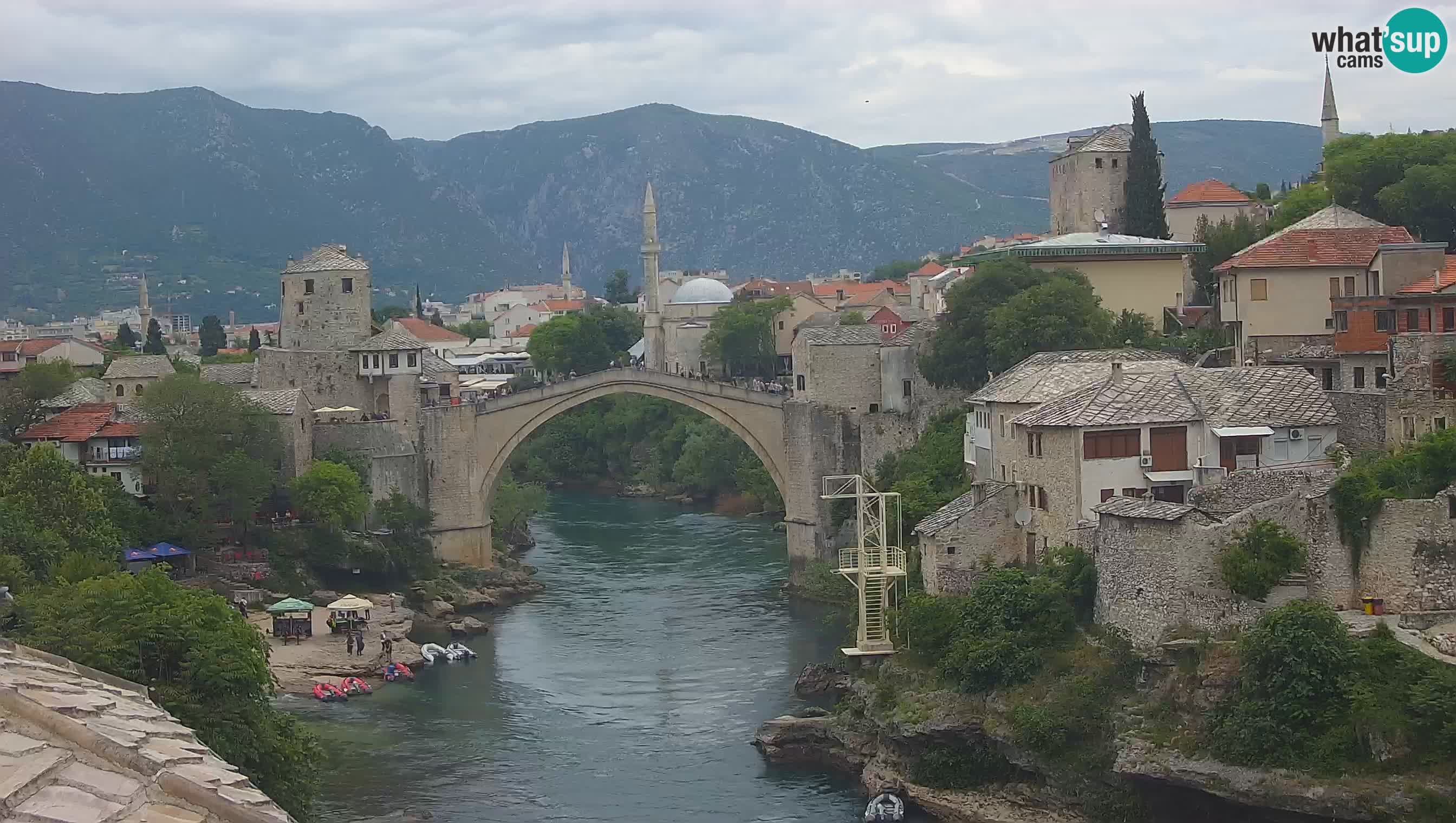 Cámara web de Mostar – El Viejo Puente sobre el río Neretva