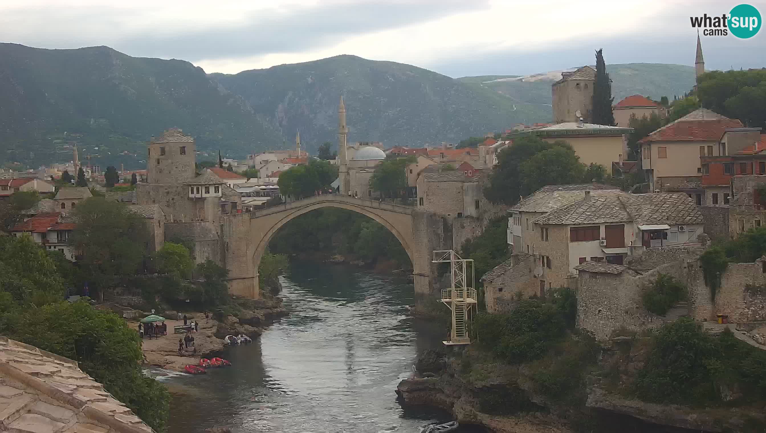 Webcam de Mostar – Le Vieux Pont sur la rivière Neretva