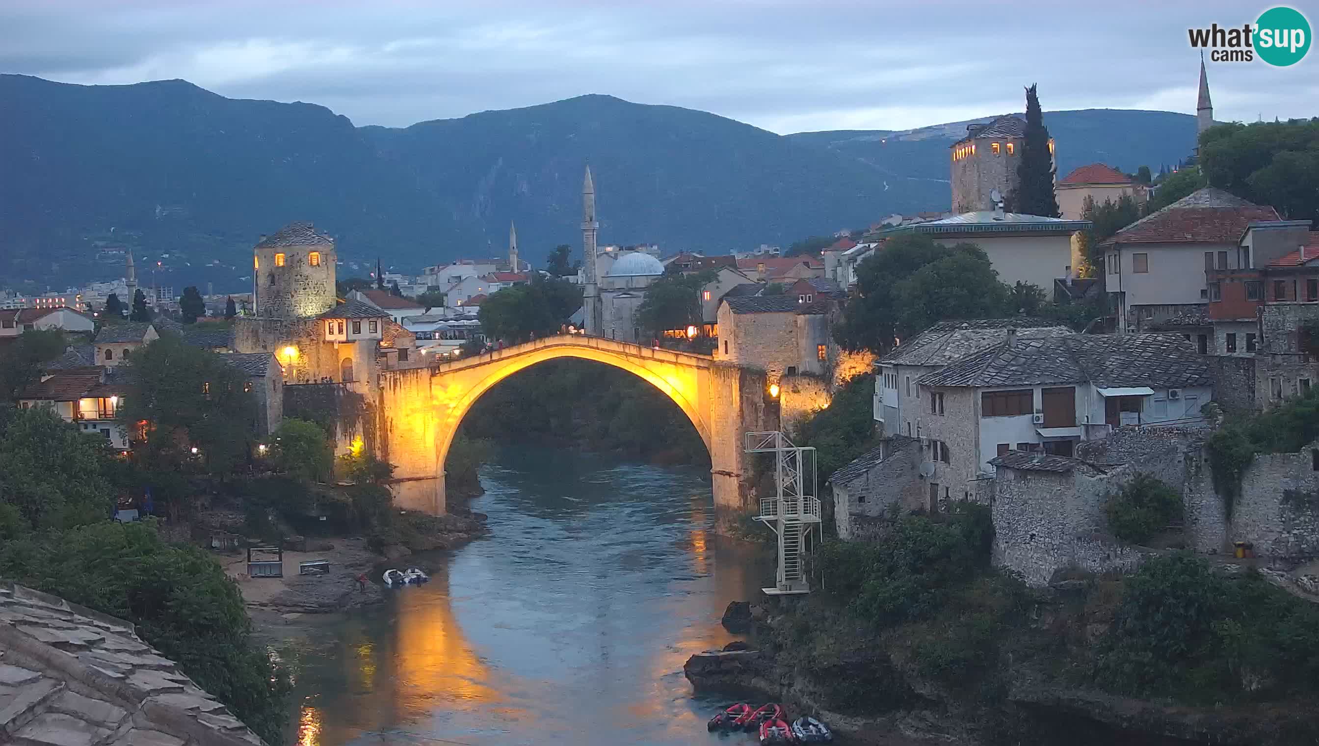 Mostar web kamera – Stari Most i rijeka Neretva – Goa Mostar