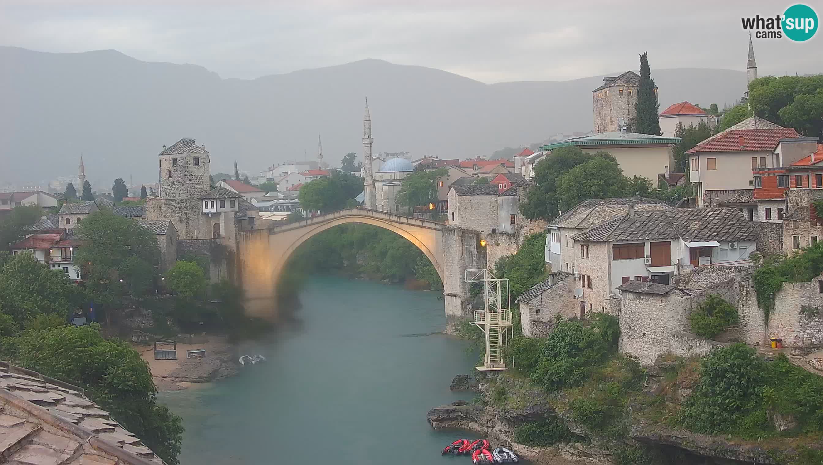 Cámara web de Mostar – El Viejo Puente sobre el río Neretva