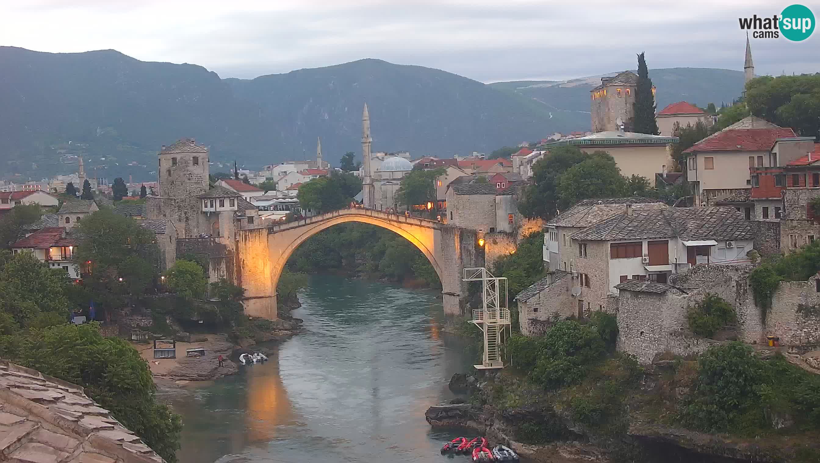 Cámara web de Mostar – El Viejo Puente sobre el río Neretva