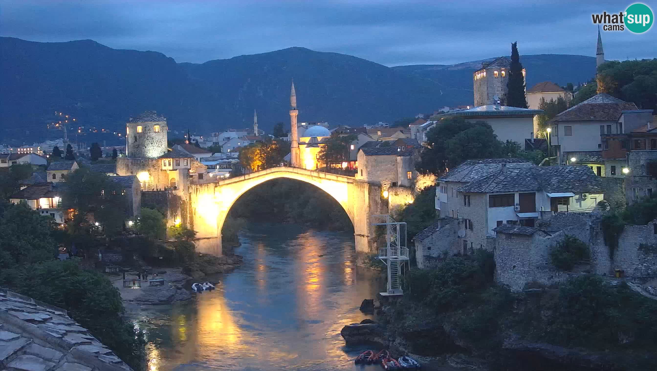 Webcam de Mostar – Le Vieux Pont sur la rivière Neretva