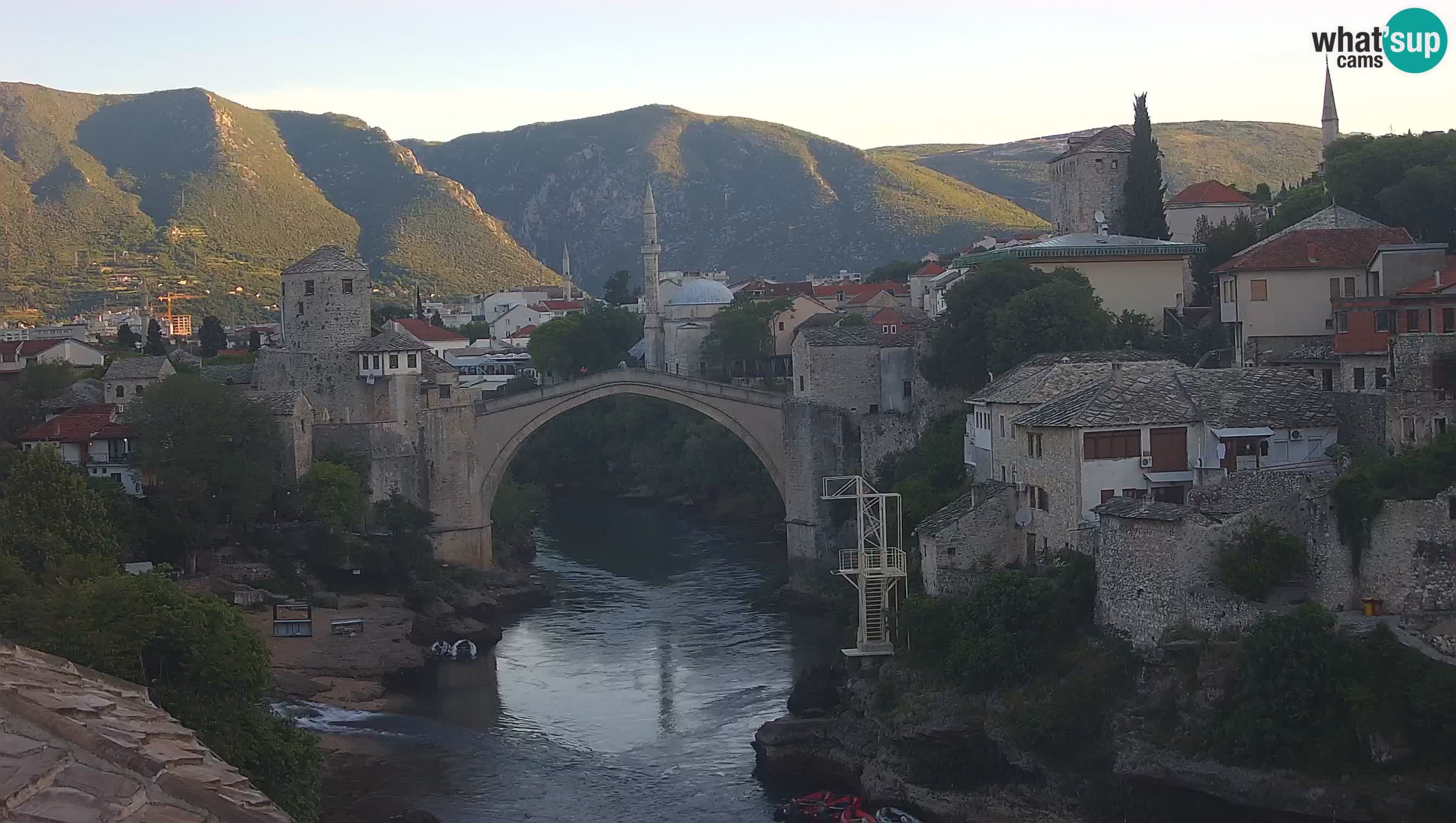 Webcam de Mostar – Le Vieux Pont sur la rivière Neretva