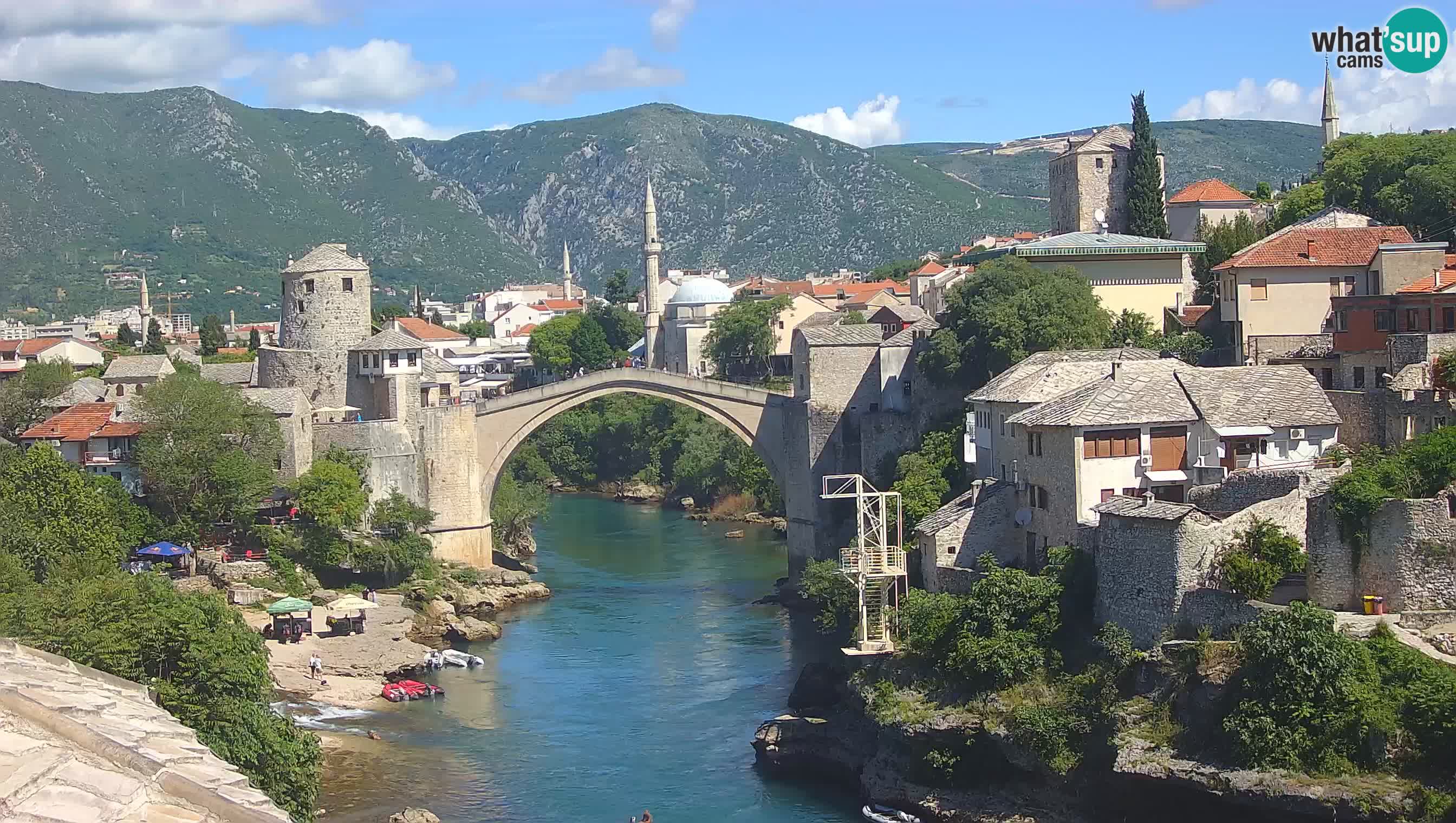 Cámara web de Mostar – El Viejo Puente sobre el río Neretva