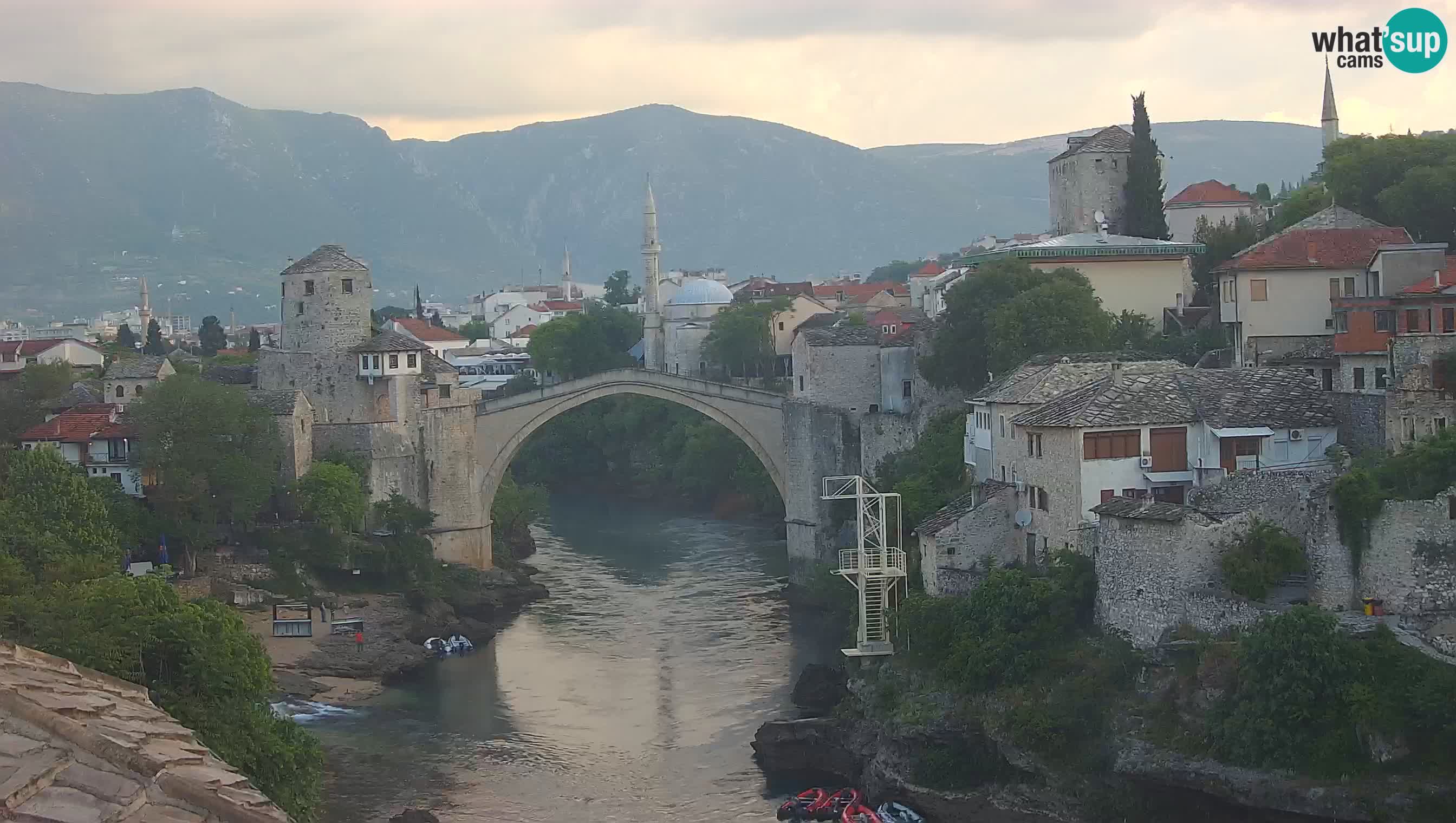 Webcam de Mostar – Le Vieux Pont sur la rivière Neretva