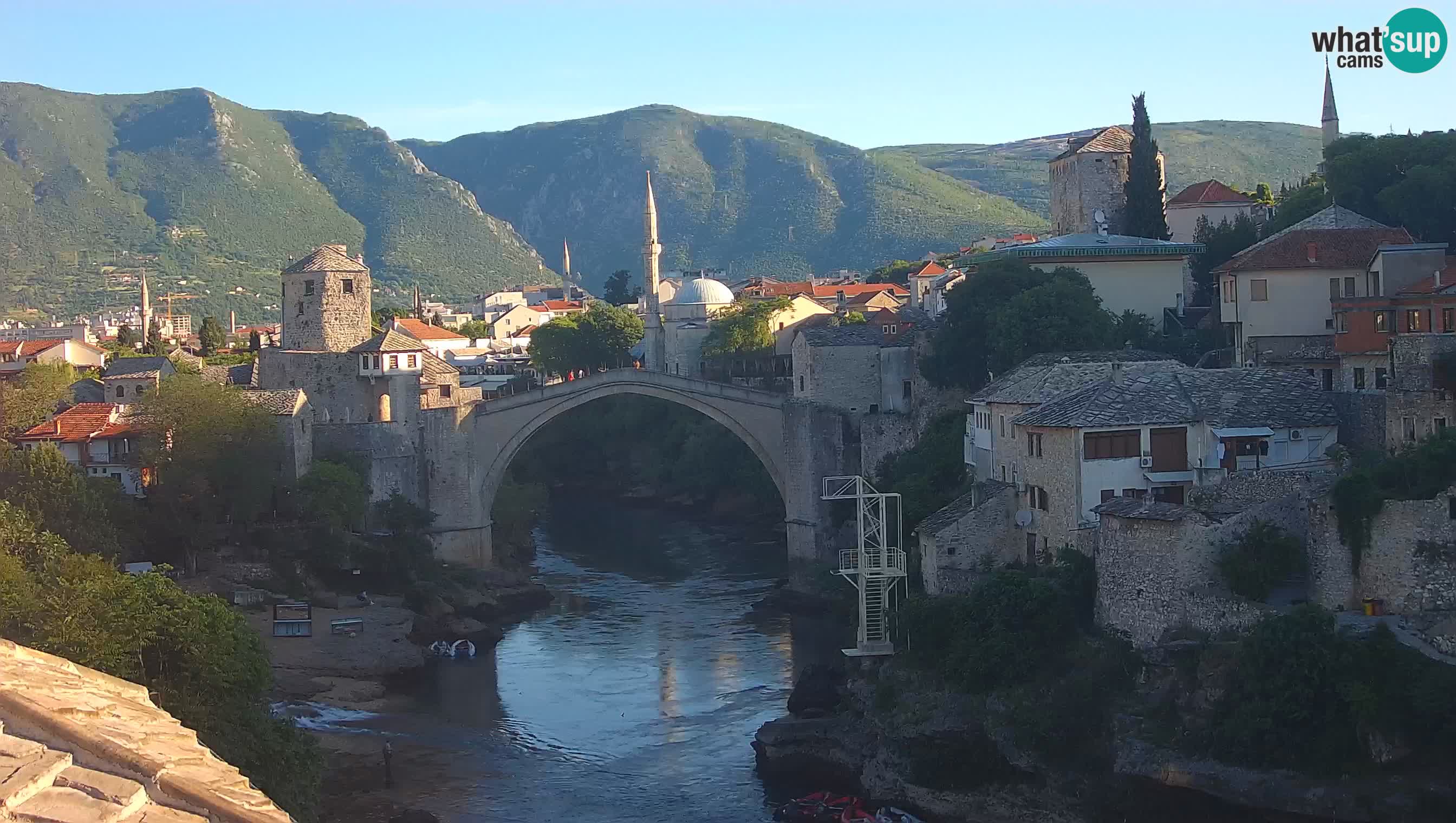 Webcam de Mostar – Le Vieux Pont sur la rivière Neretva