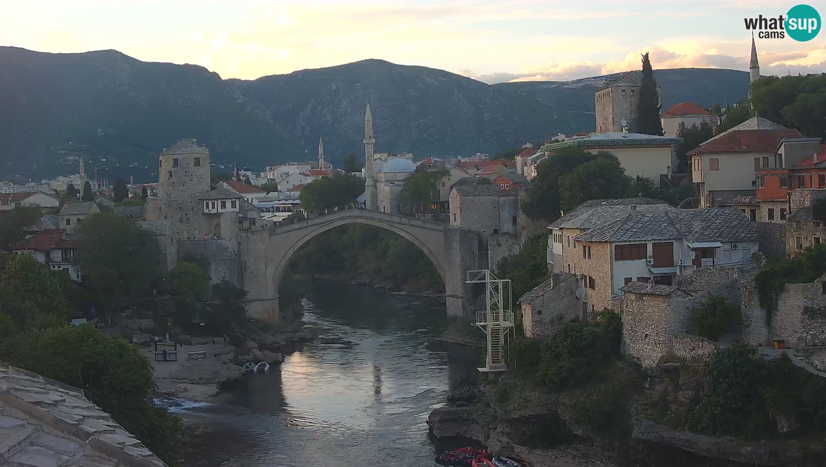 Webcam de Mostar – Le Vieux Pont sur la rivière Neretva