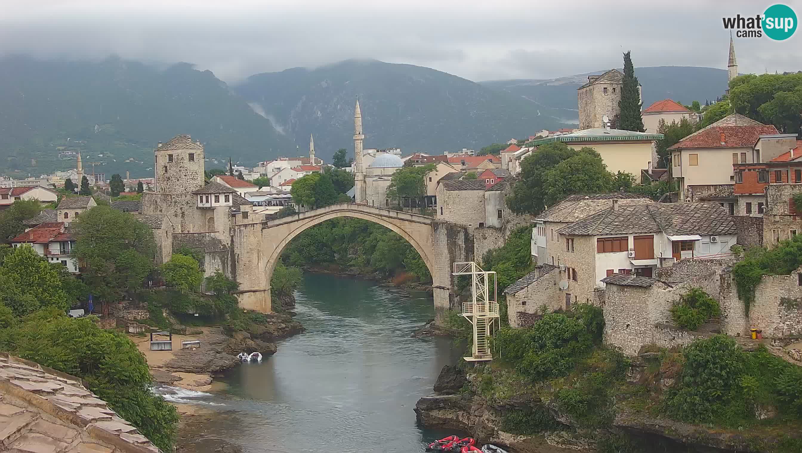 Cámara web de Mostar – El Viejo Puente sobre el río Neretva