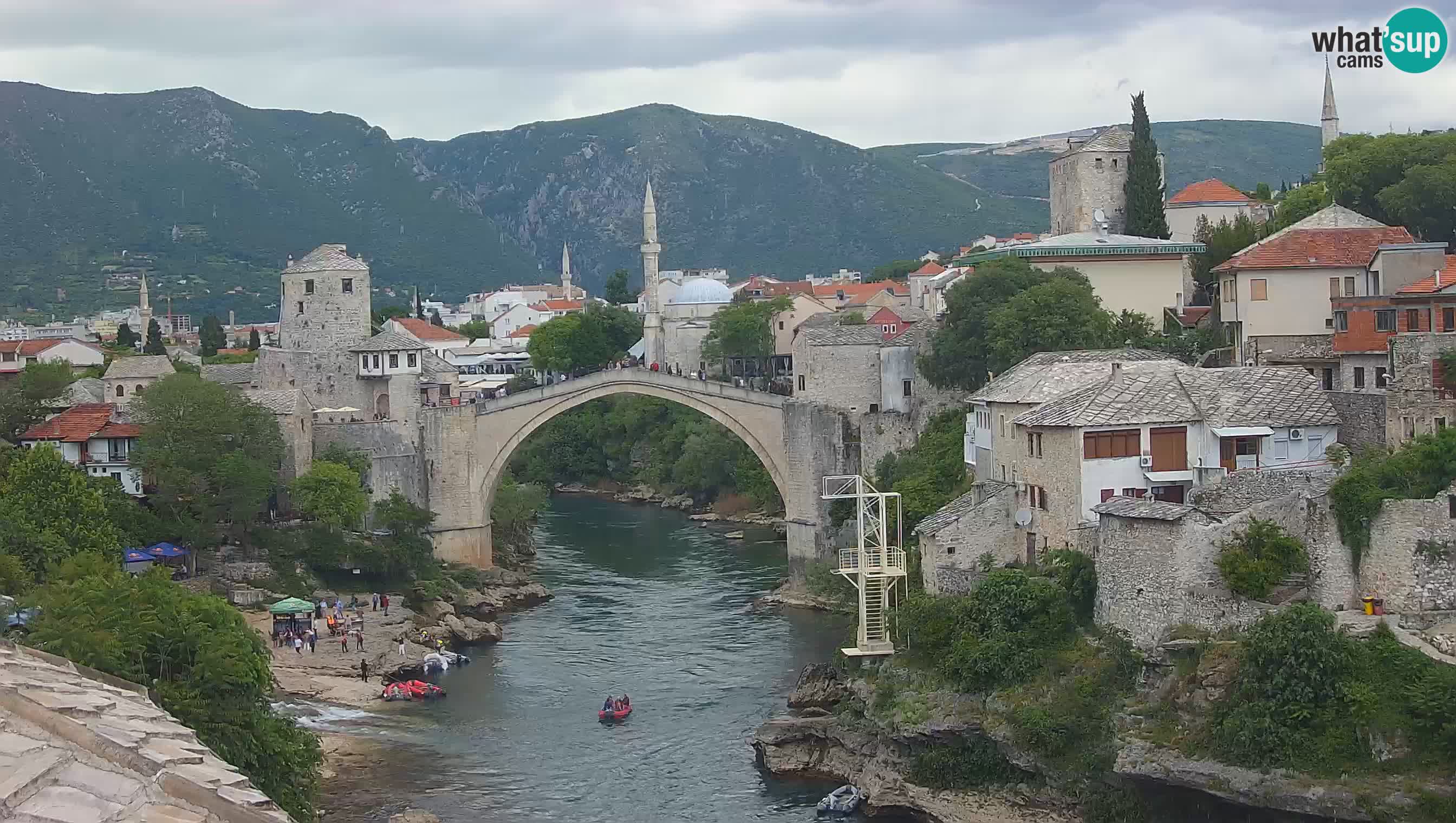 Webcam de Mostar – Le Vieux Pont sur la rivière Neretva