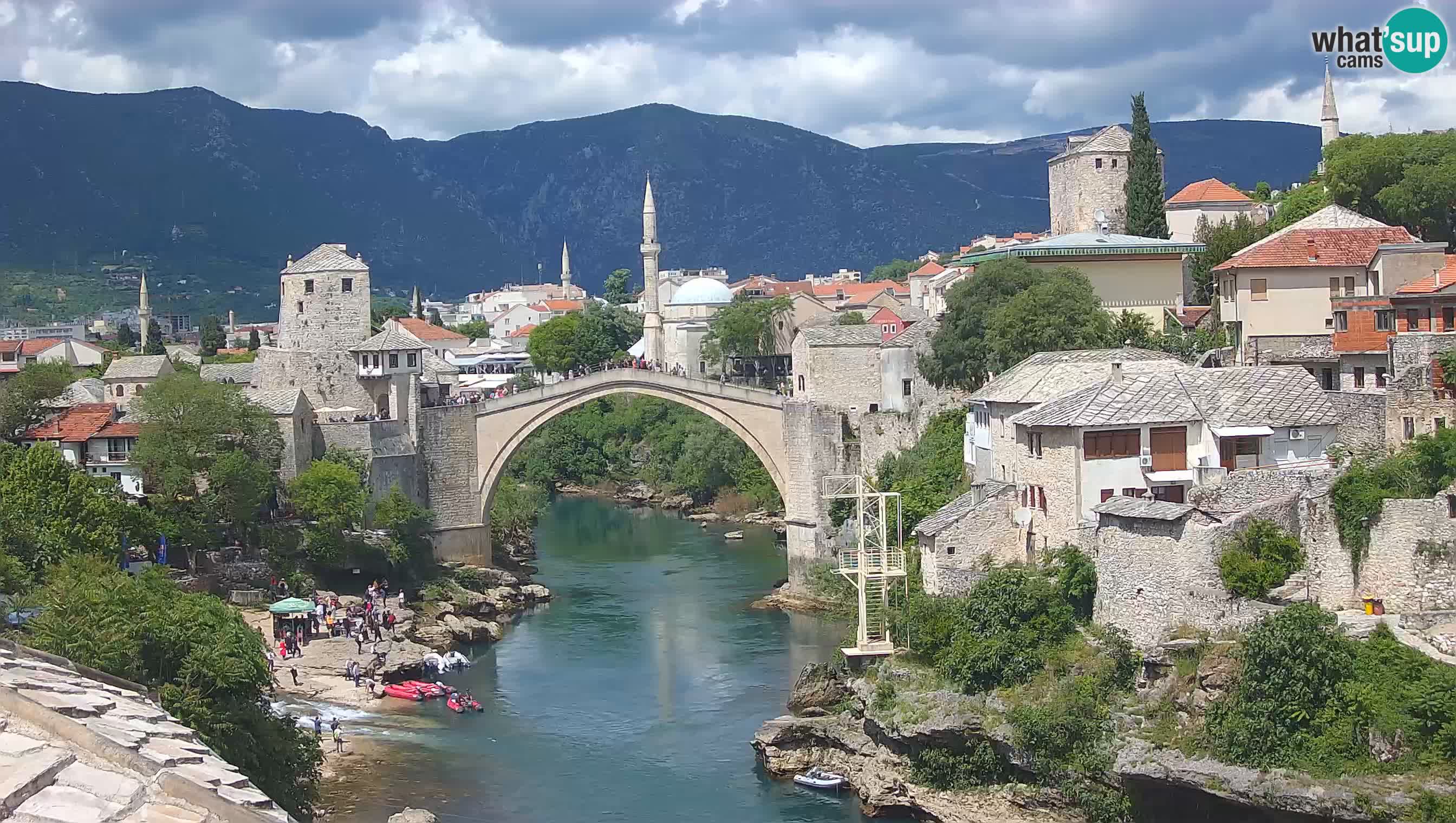 Webcam de Mostar – Le Vieux Pont sur la rivière Neretva
