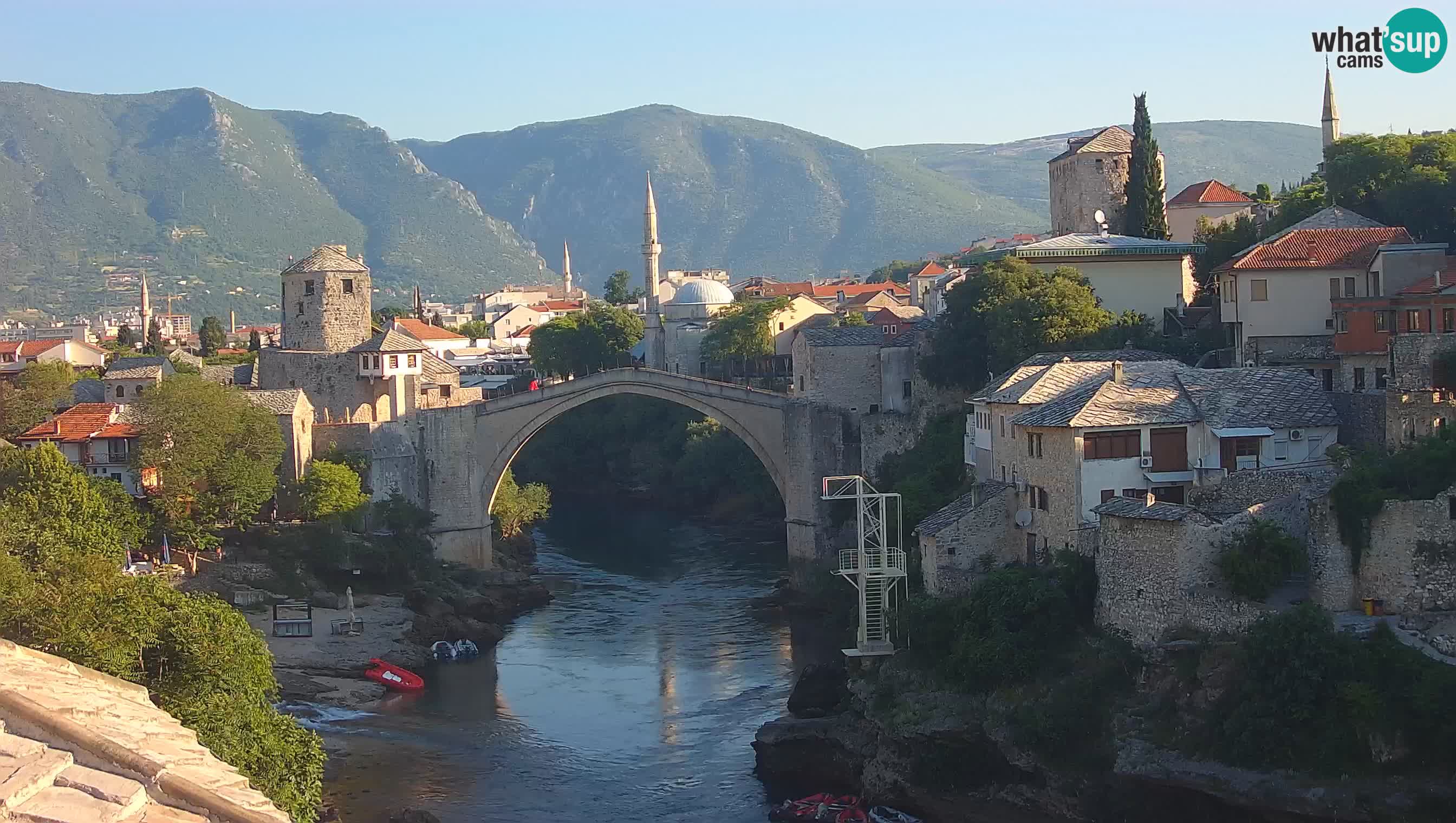Cámara web de Mostar – El Viejo Puente sobre el río Neretva