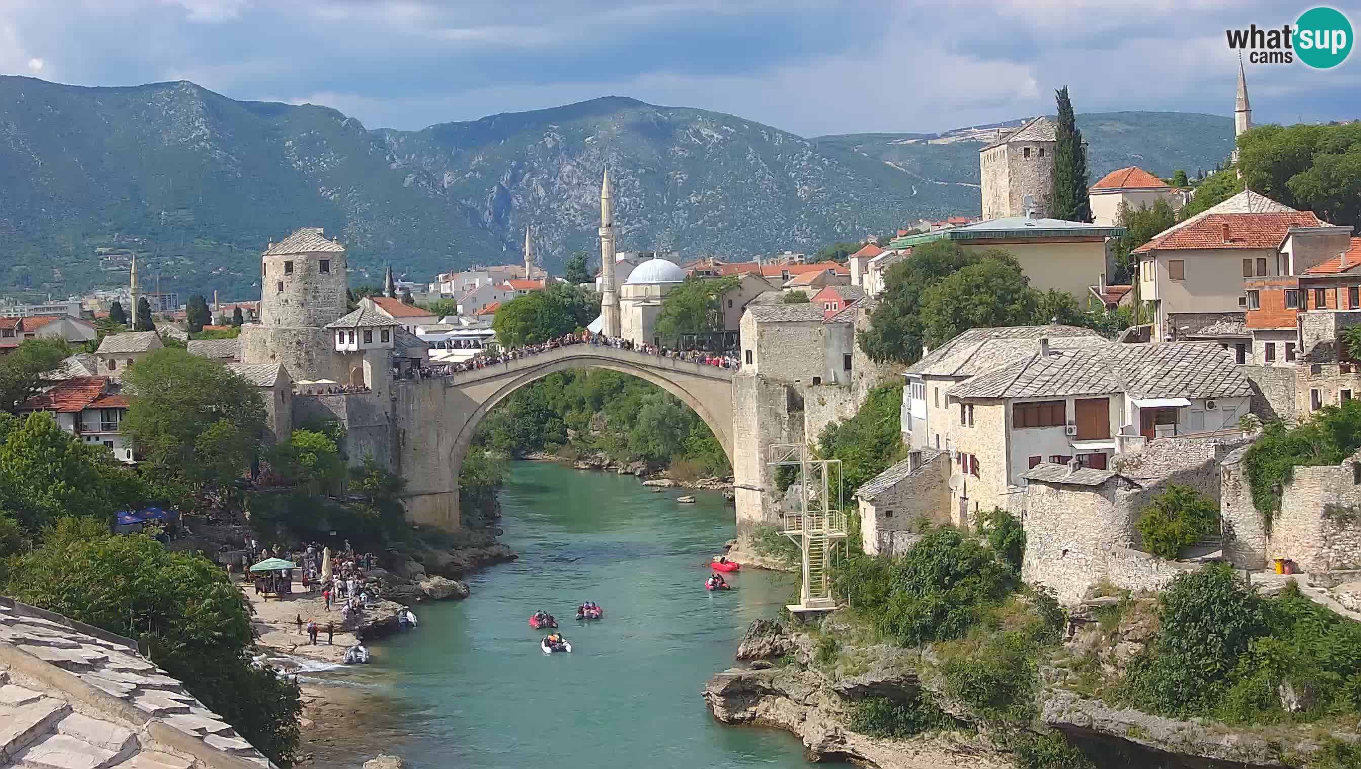 Webcam de Mostar – Le Vieux Pont sur la rivière Neretva
