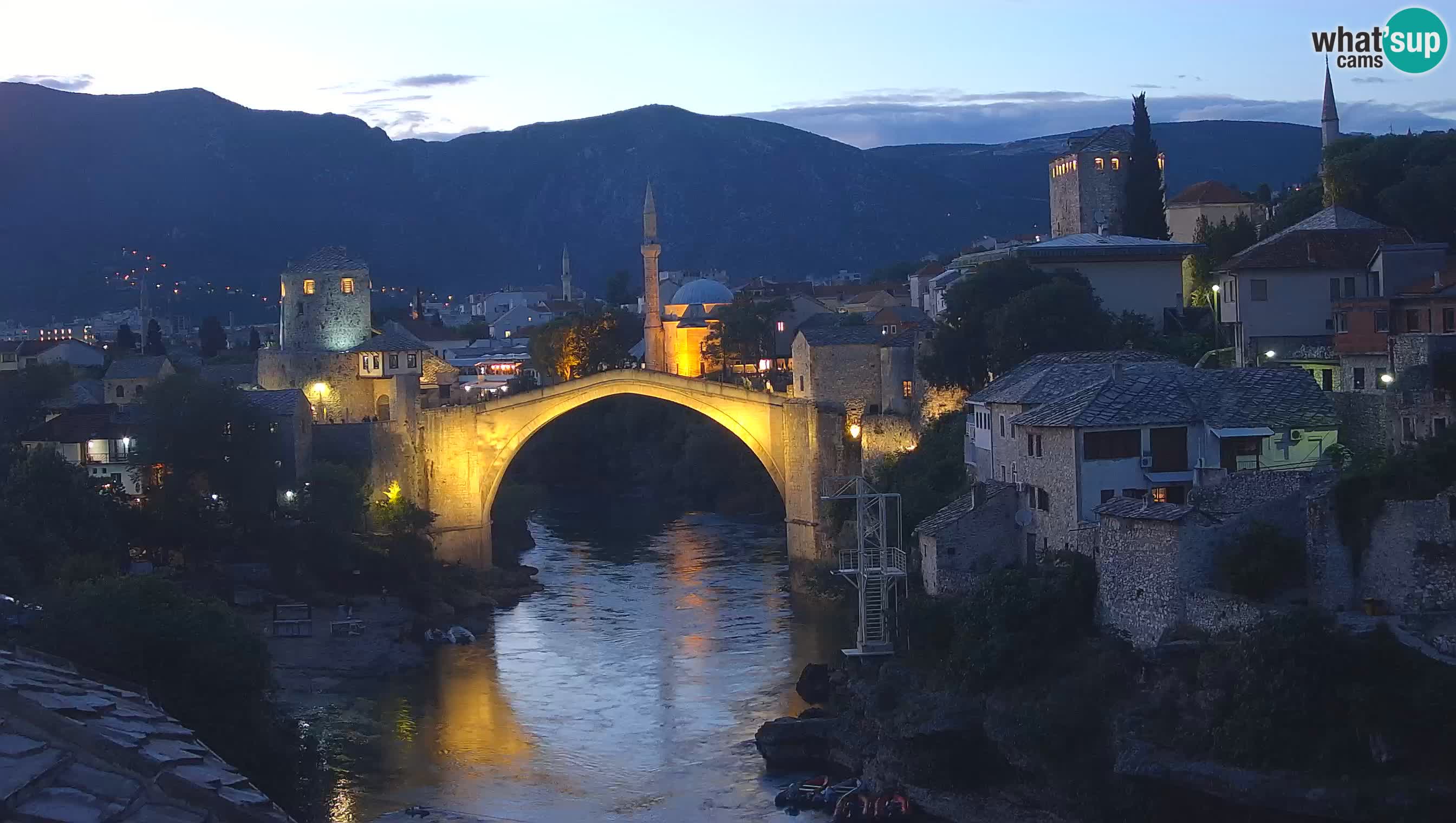 Webcam de Mostar – Le Vieux Pont sur la rivière Neretva