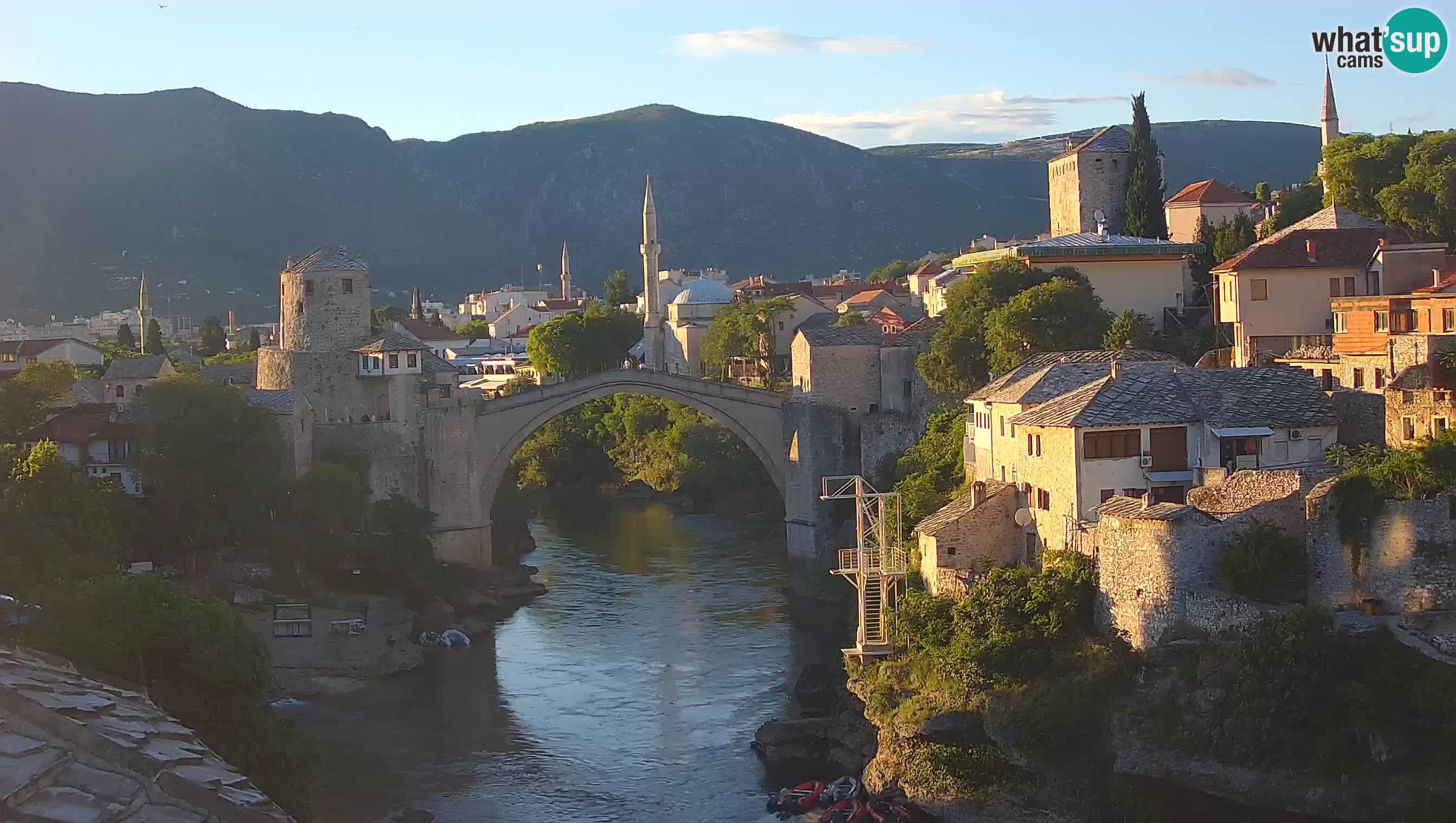 Cámara web de Mostar – El Viejo Puente sobre el río Neretva