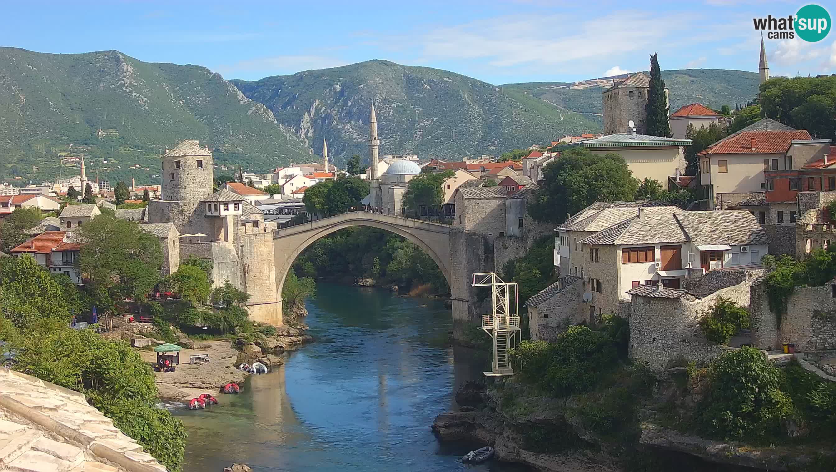 Mostar web kamera – Stari Most i rijeka Neretva – Goa Mostar