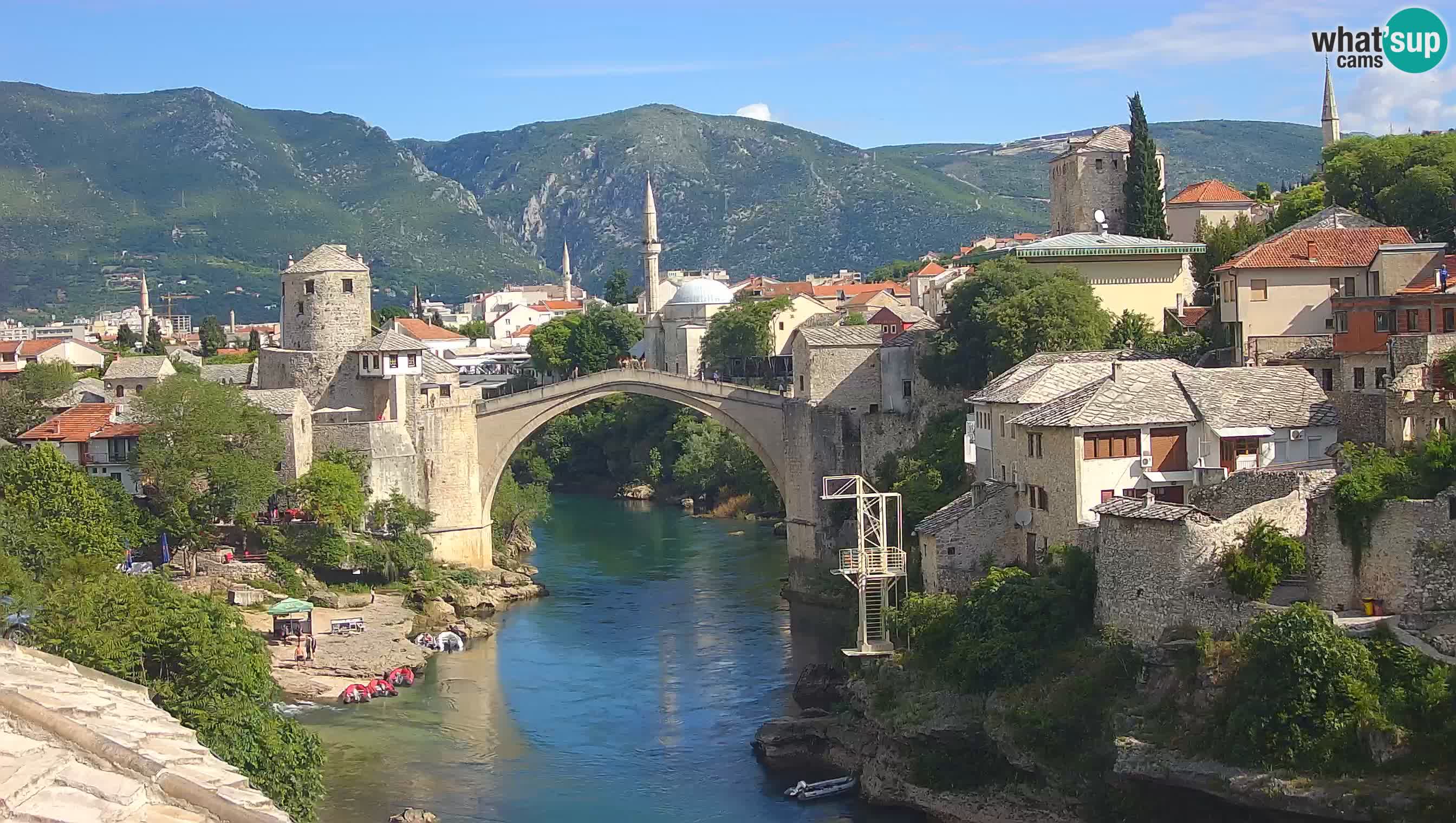 Webcam de Mostar – Le Vieux Pont sur la rivière Neretva