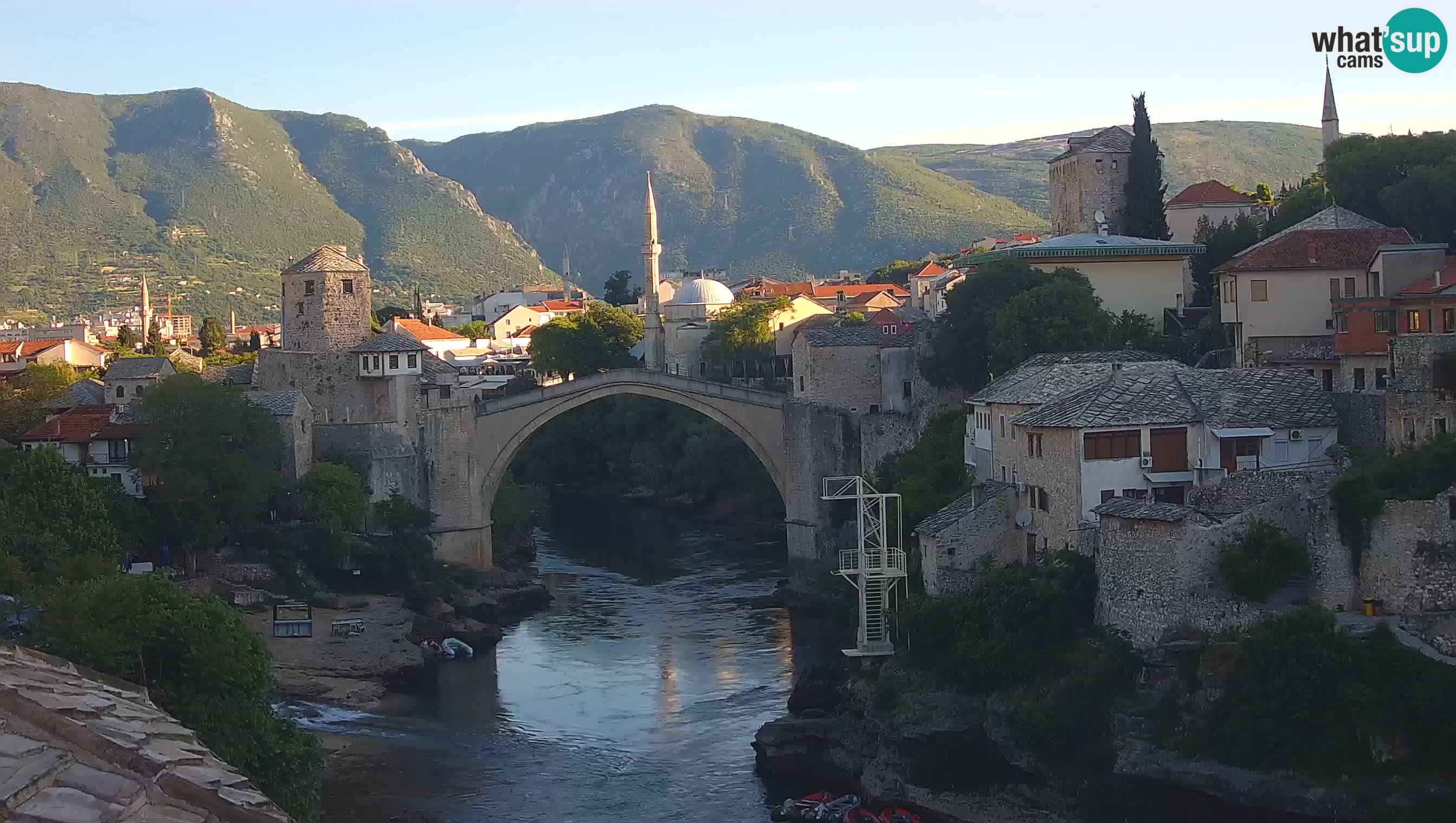 Cámara web de Mostar – El Viejo Puente sobre el río Neretva
