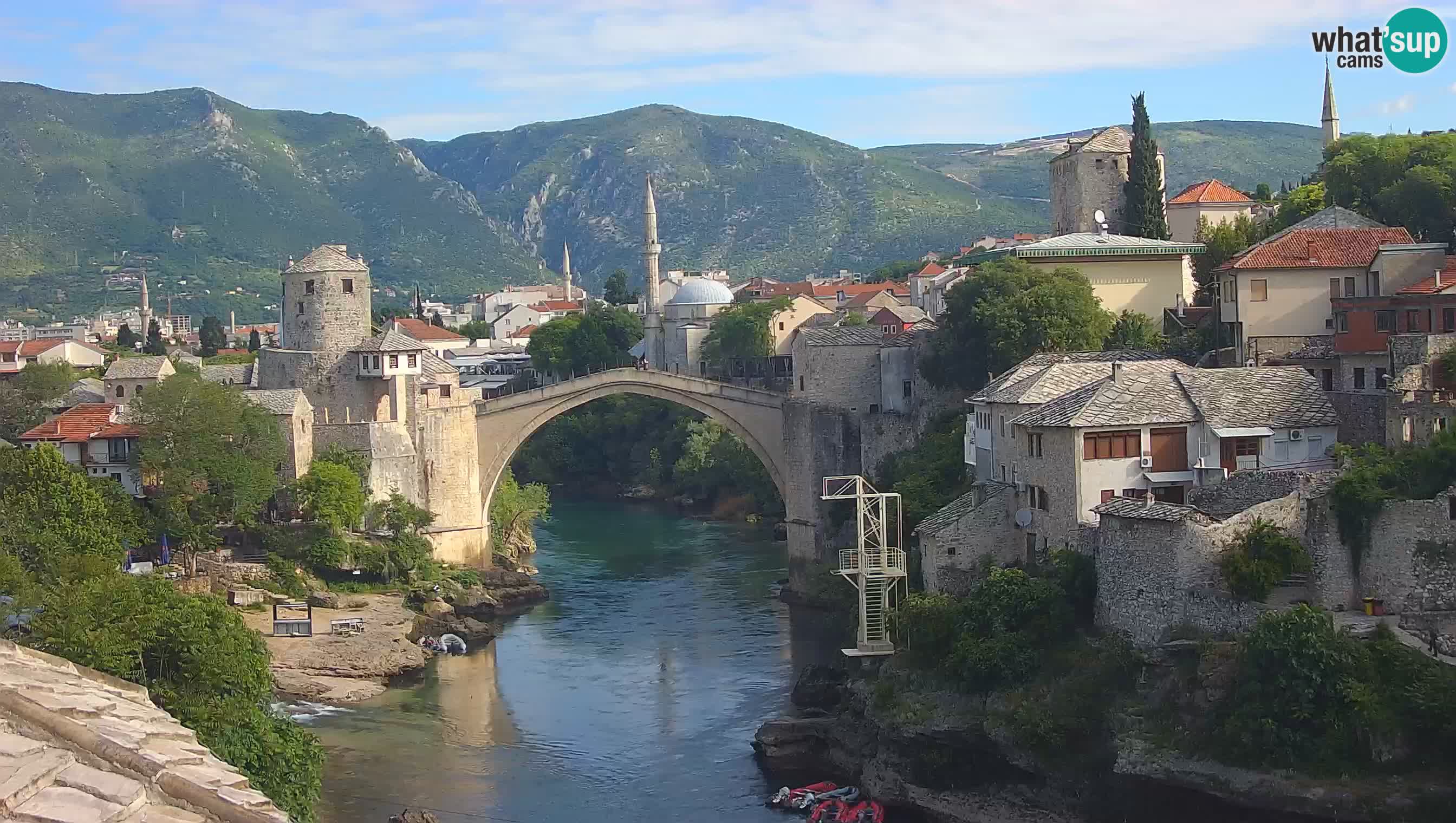 Cámara web de Mostar – El Viejo Puente sobre el río Neretva