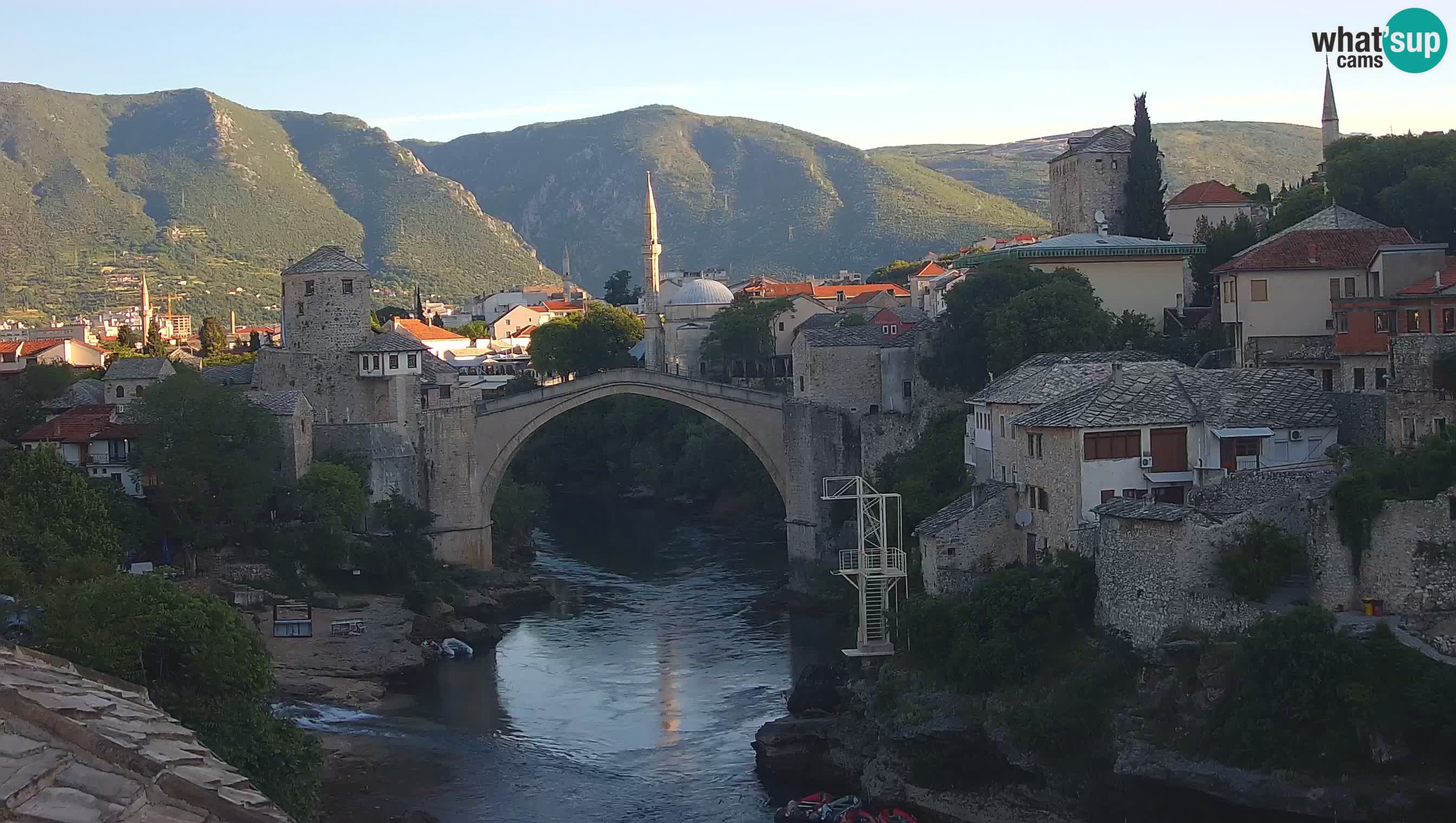 Cámara web de Mostar – El Viejo Puente sobre el río Neretva