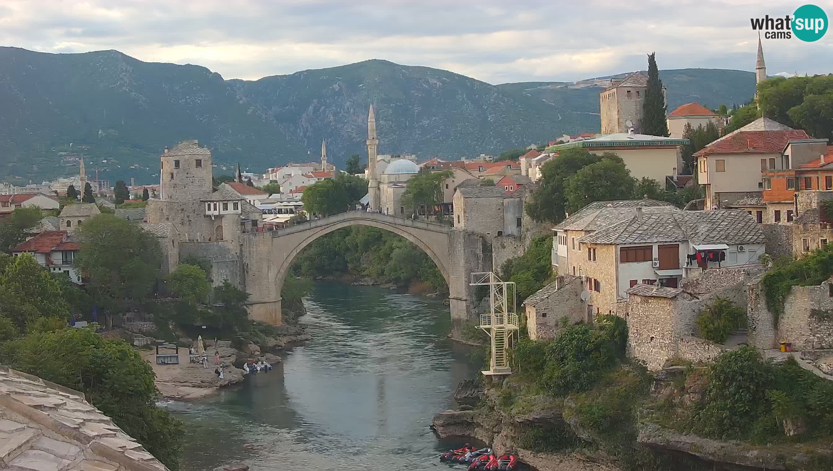 Webcam de Mostar – Le Vieux Pont sur la rivière Neretva