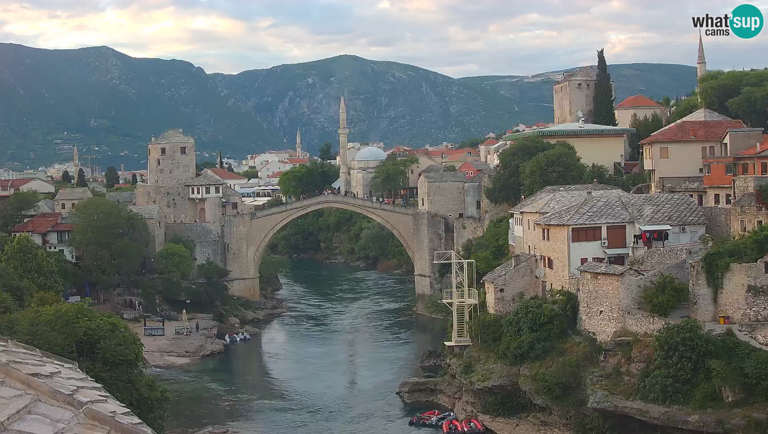 Webcam de Mostar – Le Vieux Pont sur la rivière Neretva